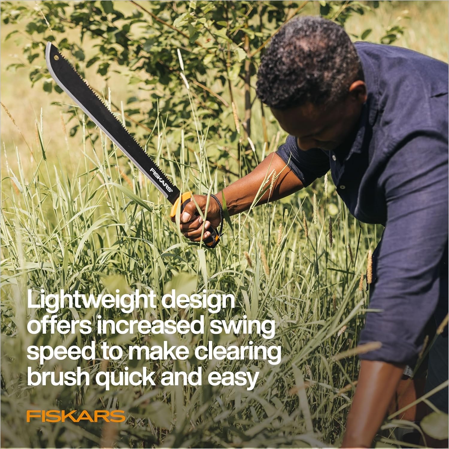 Fiskars Machete Saw, Gifts for Dad, Tempered Steel Blade and Lanyard, 18″, Black