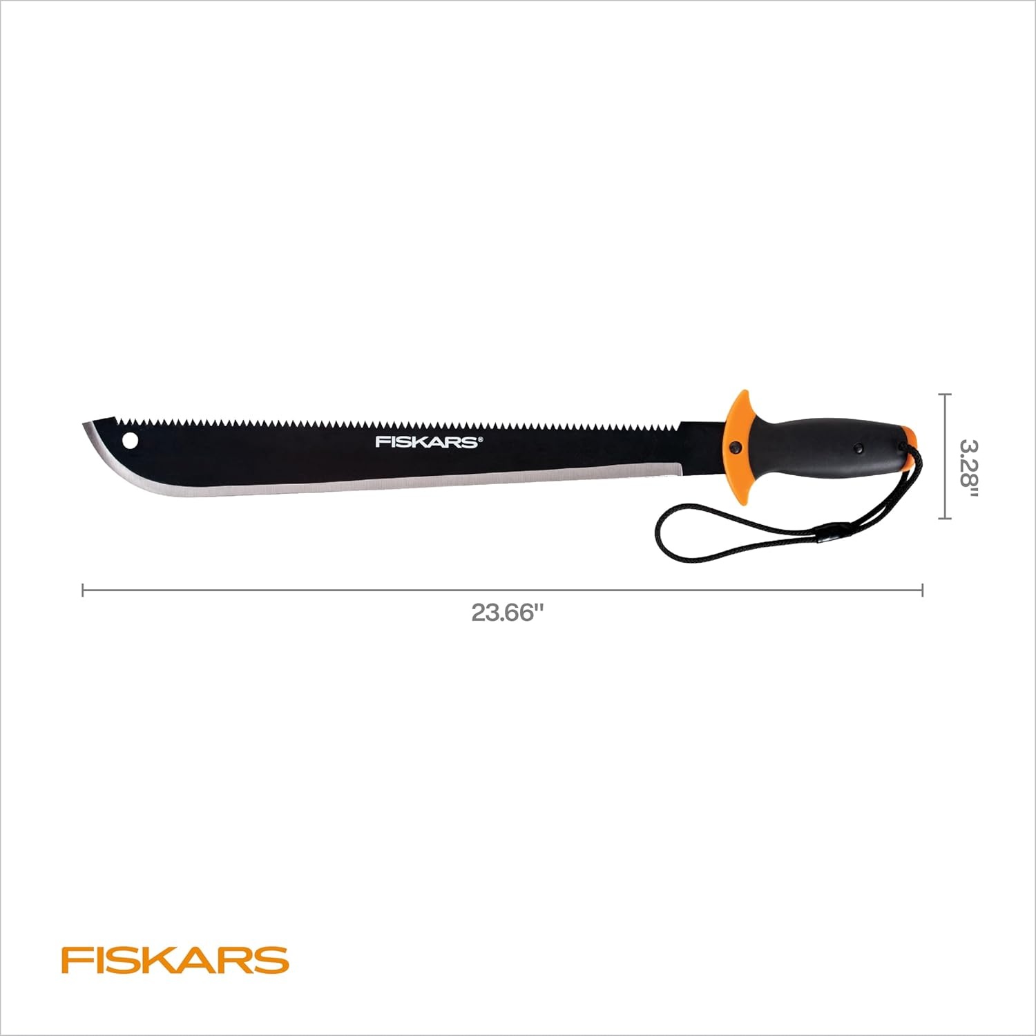 Fiskars Machete Saw, Gifts for Dad, Tempered Steel Blade and Lanyard, 18″, Black
