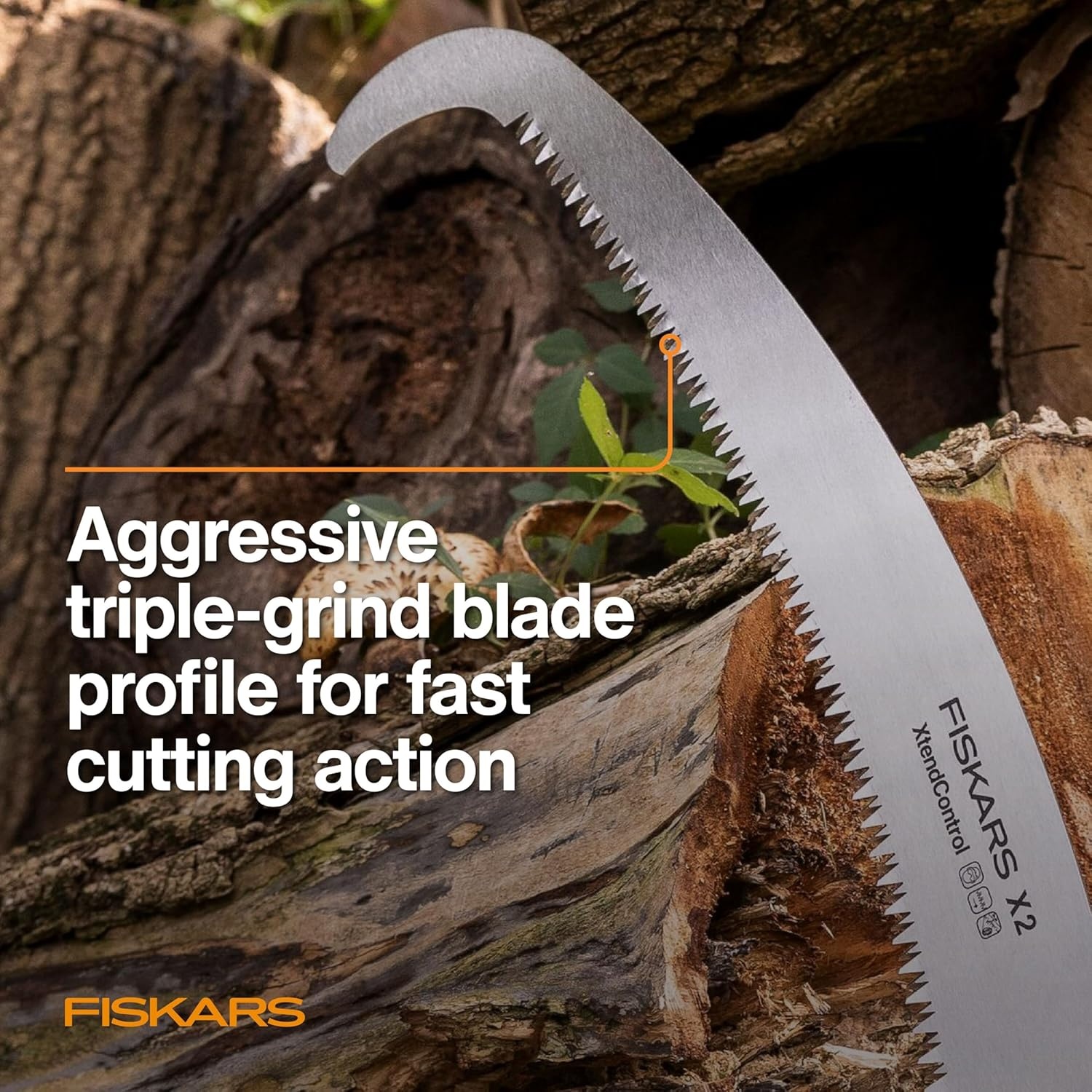 Fiskars XtendControl X2 Hook Bill Replacement Saw Blade, Triple-Ground Tooth Profile for Fast Cutting, Curved Blade for Faster Branch Cuts, Hardened Teeth for Long-Lasting Sharpness