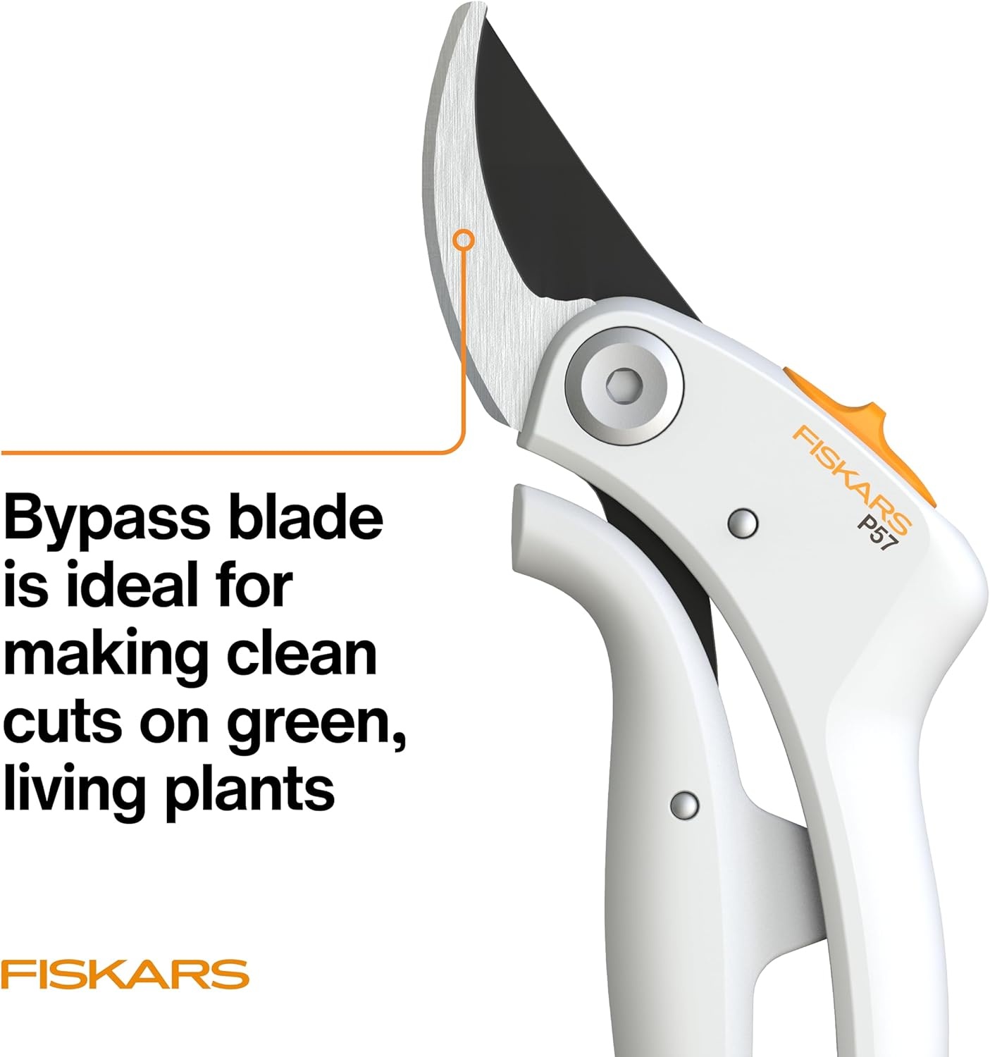Fiskars PowerGear Lopper, Lightweight Anvil Garden Tool, White(Bypass Pruner)