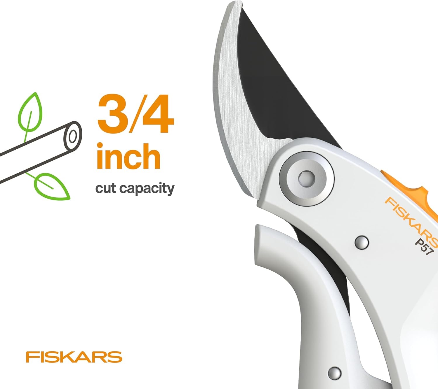 Fiskars PowerGear Lopper, Lightweight Anvil Garden Tool, White(Bypass Pruner)