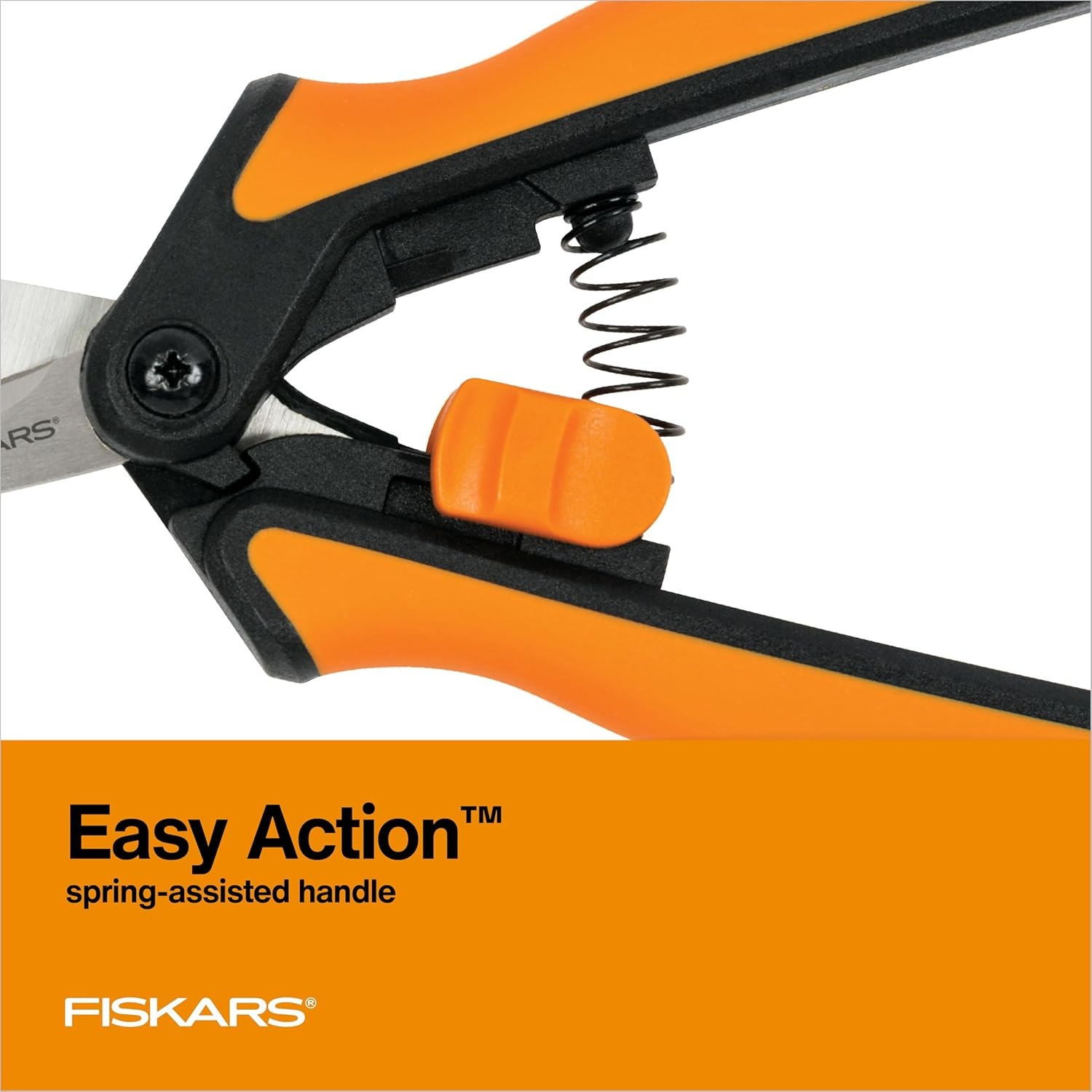 Fiskars 6″ Pruning Scissors for Flowers, Buds, Weeds and Small Plants, Garden Snips with Resin Resistant Nonstick Stainless Steel Blades, Gardening Trimmers with Comfortable Handle(Pruning Snips)