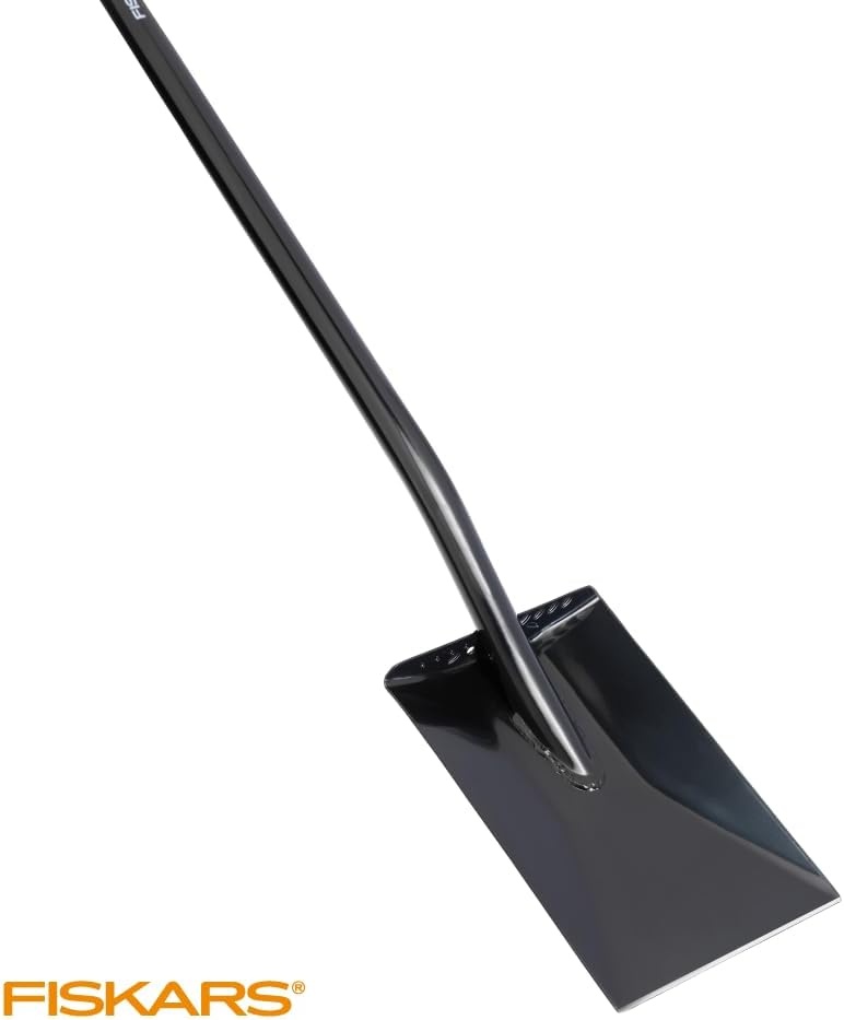 Fiskars 46″ Spade Garden Shovel, Steel Flat Spade with Ergonomic D-Handle, Sharp Blade Square Shovel for Lawn Edging, Digging, Heavy Duty Yard Tool, Easy Cuts in Grass and Turf