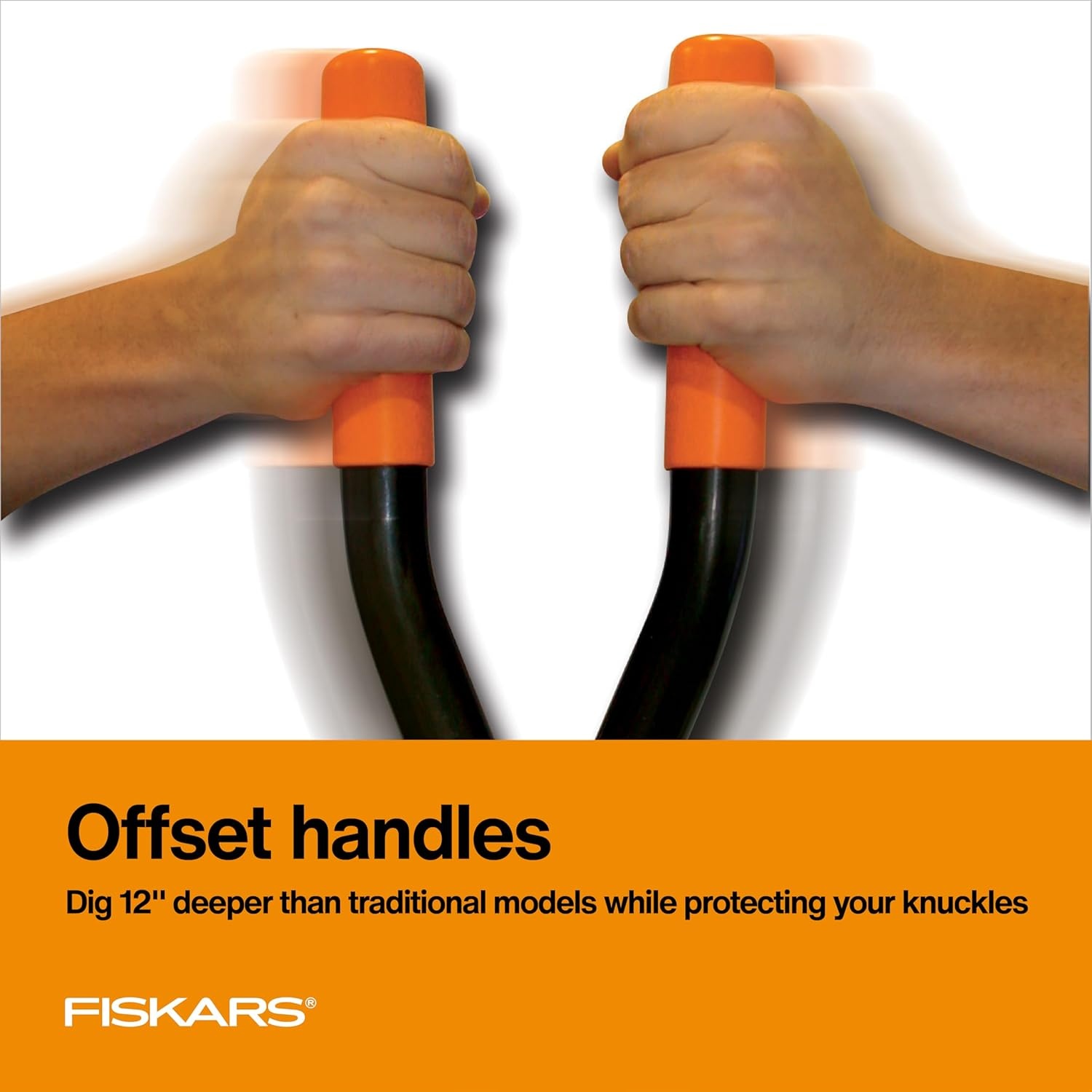 Fiskars 40″ Steel Tiller, Long Handle Hand Tiller for Gardening, Garden Tool(Posthole Digger)