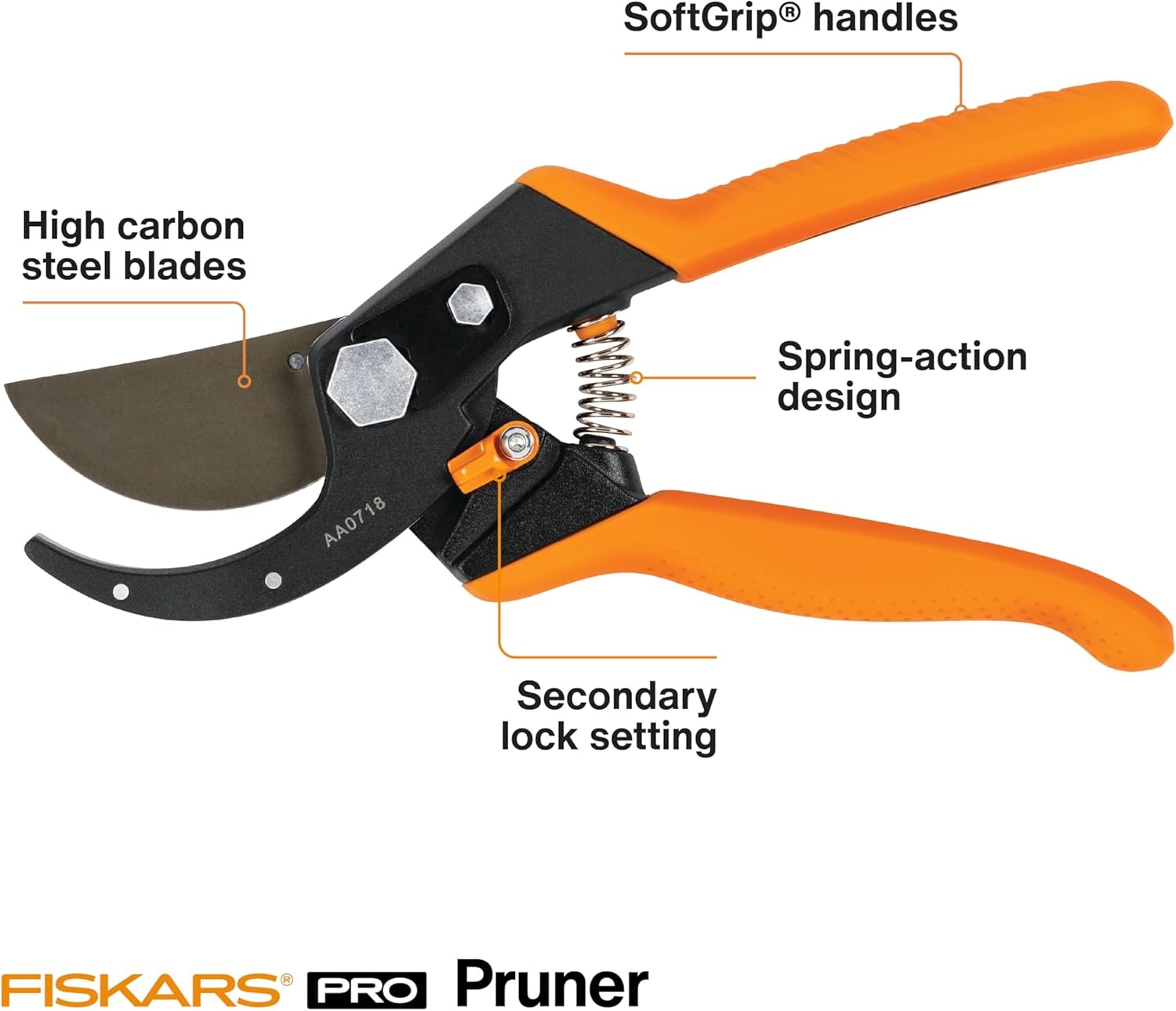 Fiskars DualAction Pruner – Hand Pruner with Two Cutting Modes, Bypass Garden Pruner for Stems and Branches up to 1″, Low-Friction Steel Blade, FiberComp Frame(Fiskars Pro)