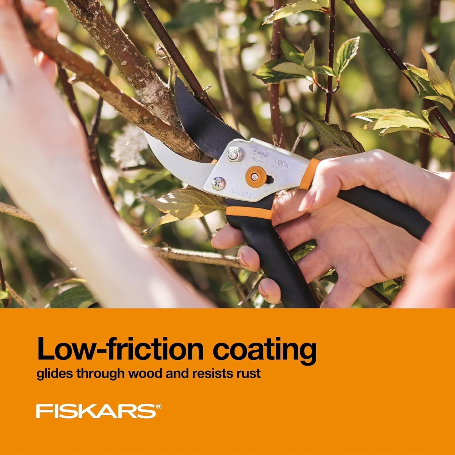 Fiskars 2-Piece Pruning & Veggie Shears Set, Explore Collection Garden Tool Kit, Bypass Pruner for Light Trimming, Vegetable Shears with Serrated Stainless Steel Blades for Harvesting Flowers & Herbs(Bypass Pruner)