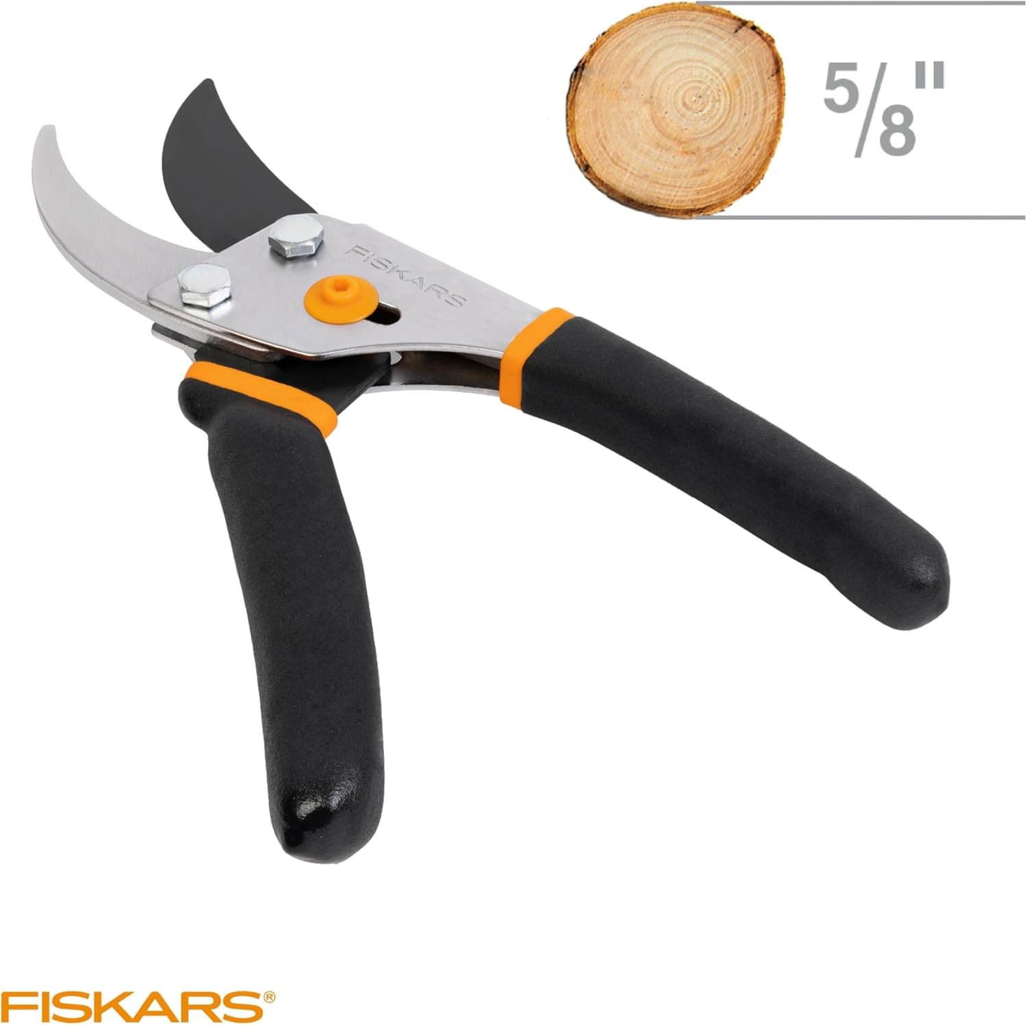 Fiskars 2-Piece Pruning & Veggie Shears Set, Explore Collection Garden Tool Kit, Bypass Pruner for Light Trimming, Vegetable Shears with Serrated Stainless Steel Blades for Harvesting Flowers & Herbs(Bypass Pruner)
