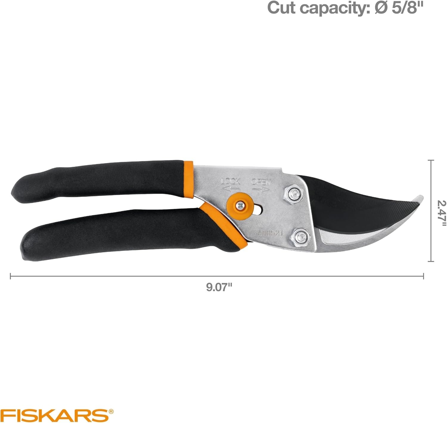 Fiskars 2-Piece Pruning & Veggie Shears Set, Explore Collection Garden Tool Kit, Bypass Pruner for Light Trimming, Vegetable Shears with Serrated Stainless Steel Blades for Harvesting Flowers & Herbs(Bypass Pruner)
