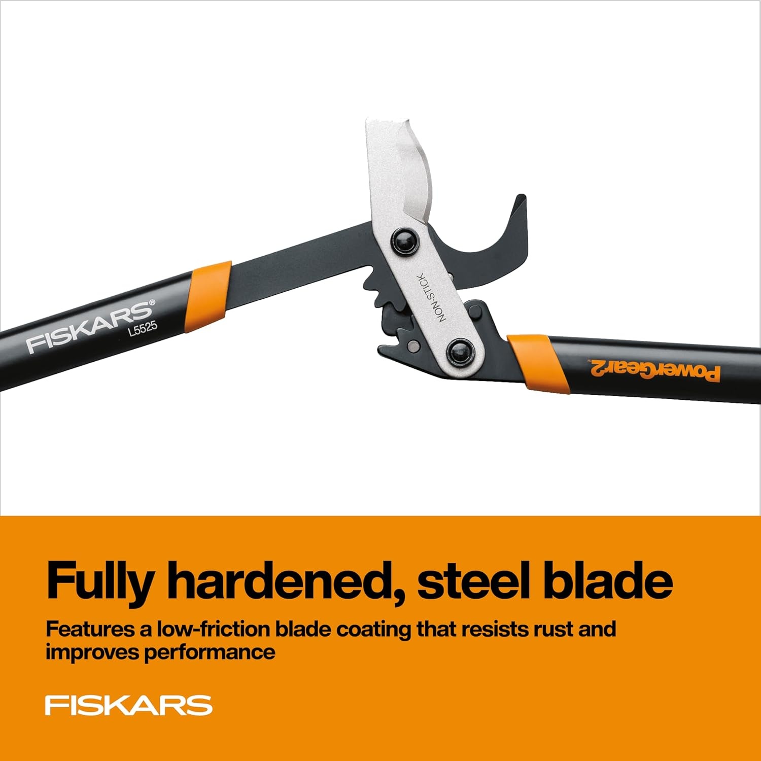 Fiskars 32-Inch Loppers for Tree Trimming, Heavy Duty, Low-Friction Sharp Steel Blade, Branch Cutter up to 2-Inch Diameter Cut Capacity, PowerGear2 Technology that Multiplies Power for Less Effort(25 in)
