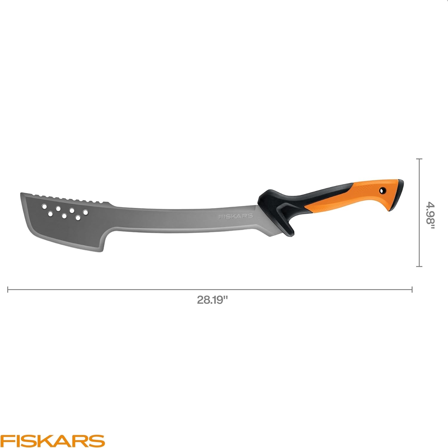 Fiskars Machete Knife, Machete For Cutting Trees, Heavy Duty, 18-Inch Bushcraft Axe Branch Cutter with Rust-Resistant and Low-Friction Blade Coating and Nylon Sheath