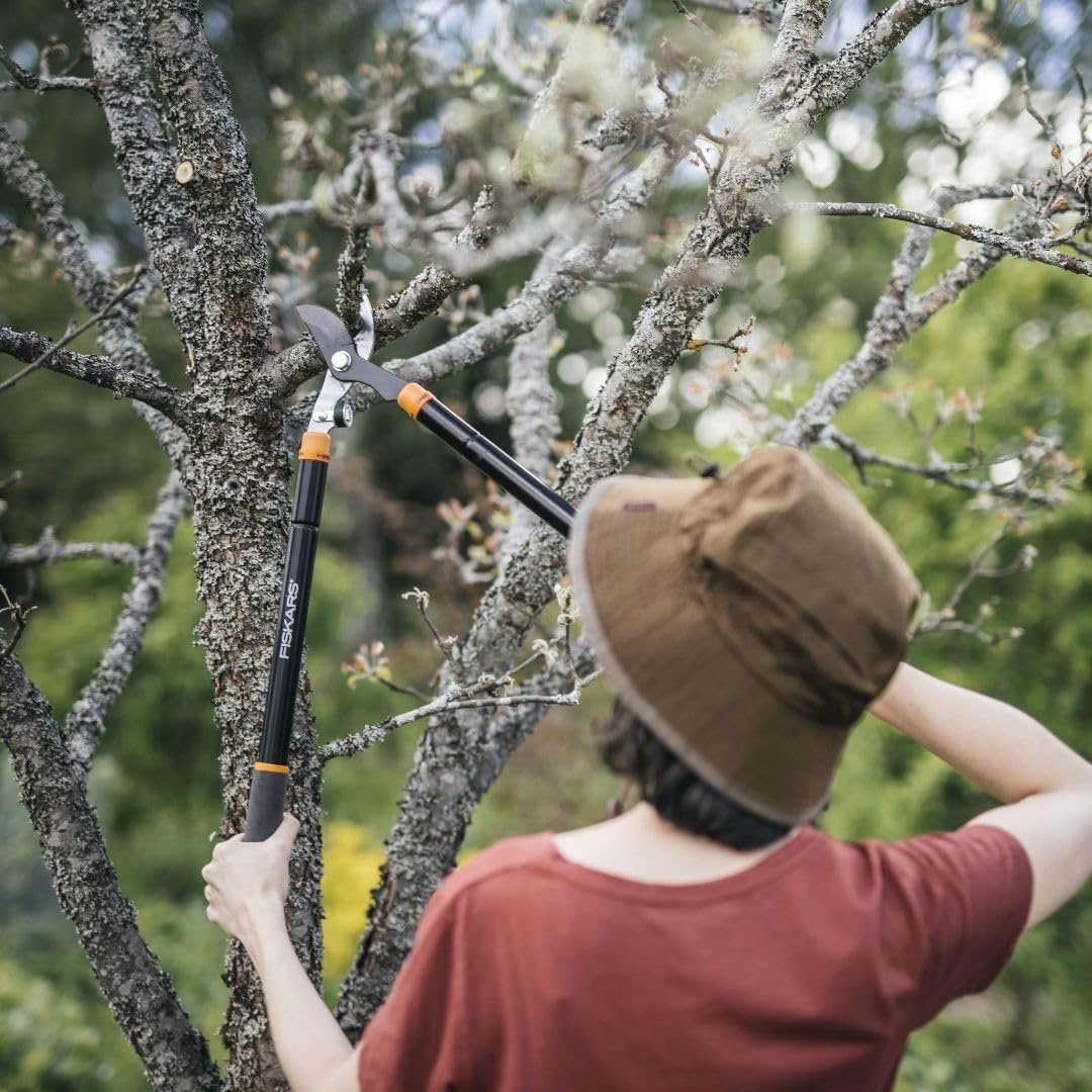 Fiskars DualAction Lopper, 2-in-1 Lopper with Dual Cutting Modes, S Mode for Precise Snips for Stems, L Mode for Power Through Branches, Low Friction Steel Blade, 2″ Cutting Capacity(25-37″ Extendable Bypass)