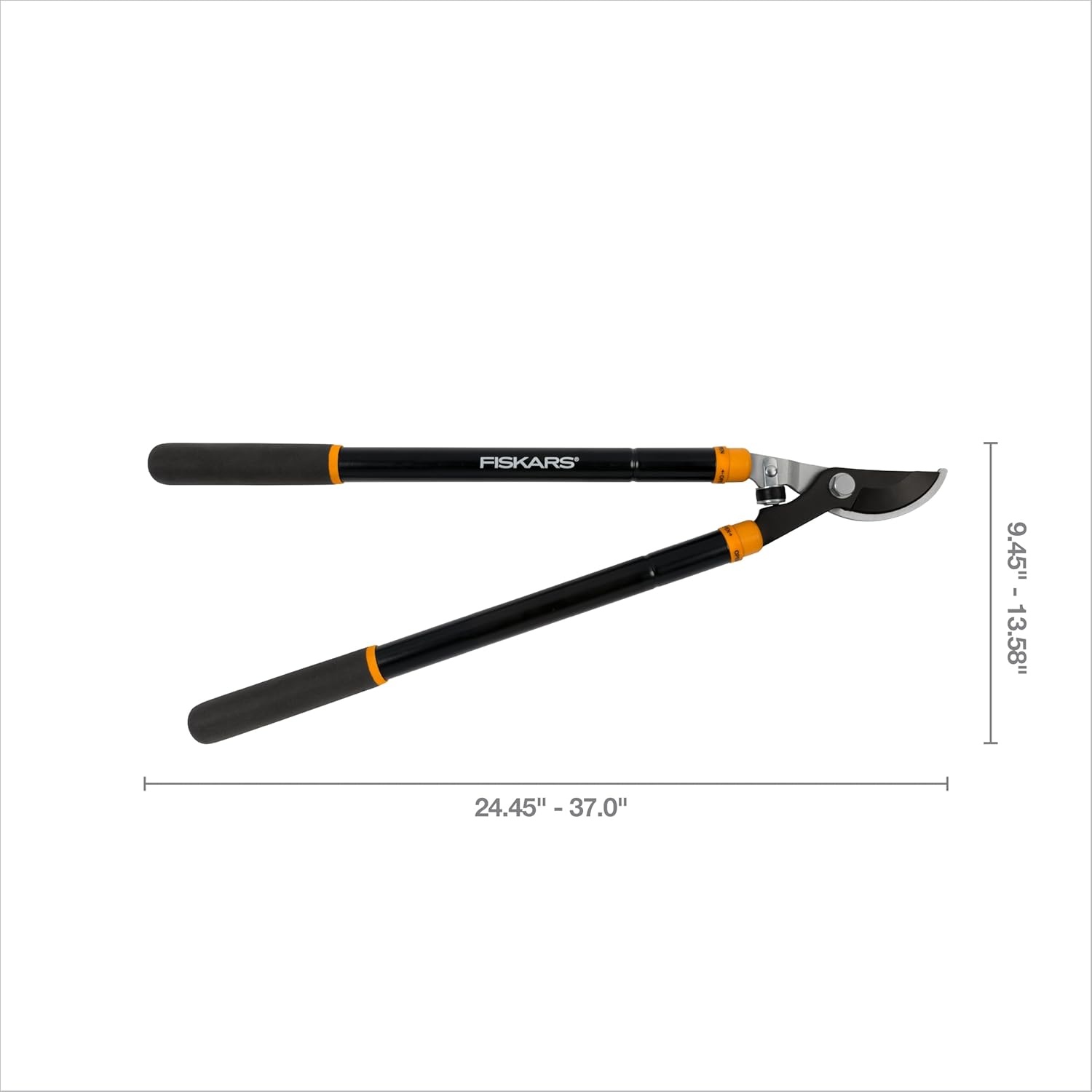 Fiskars DualAction Lopper, 2-in-1 Lopper with Dual Cutting Modes, S Mode for Precise Snips for Stems, L Mode for Power Through Branches, Low Friction Steel Blade, 2″ Cutting Capacity(25-37″ Extendable Bypass)