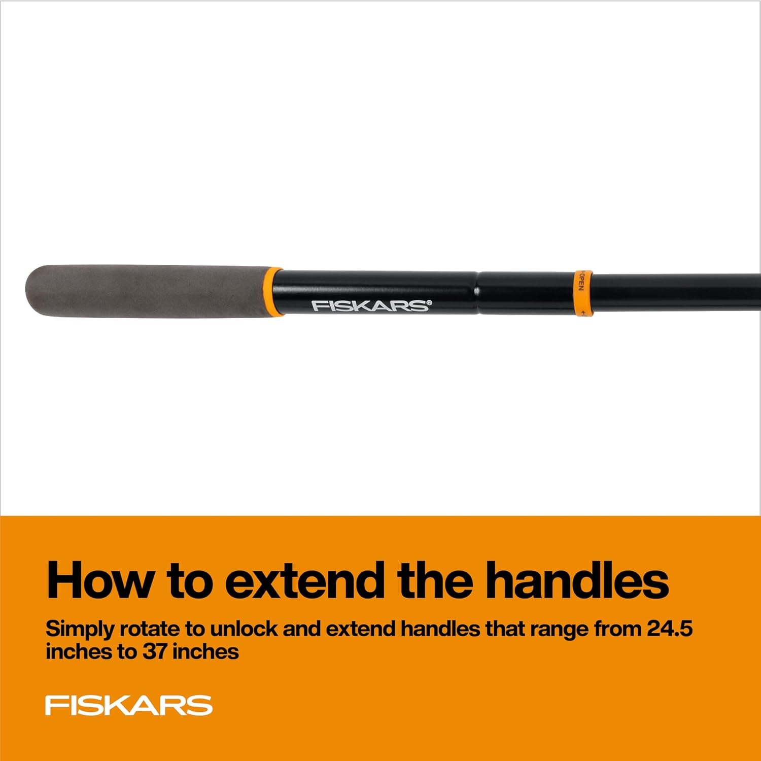 Fiskars DualAction Lopper, 2-in-1 Lopper with Dual Cutting Modes, S Mode for Precise Snips for Stems, L Mode for Power Through Branches, Low Friction Steel Blade, 2″ Cutting Capacity(25-37″ Extendable Bypass)