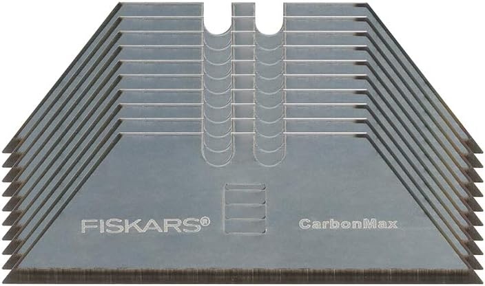 Fiskars 771020-1001 Pro Utility Knife Replacement Blades, 10 Pack, Silver 10 Count(Blades 10 Pack)
