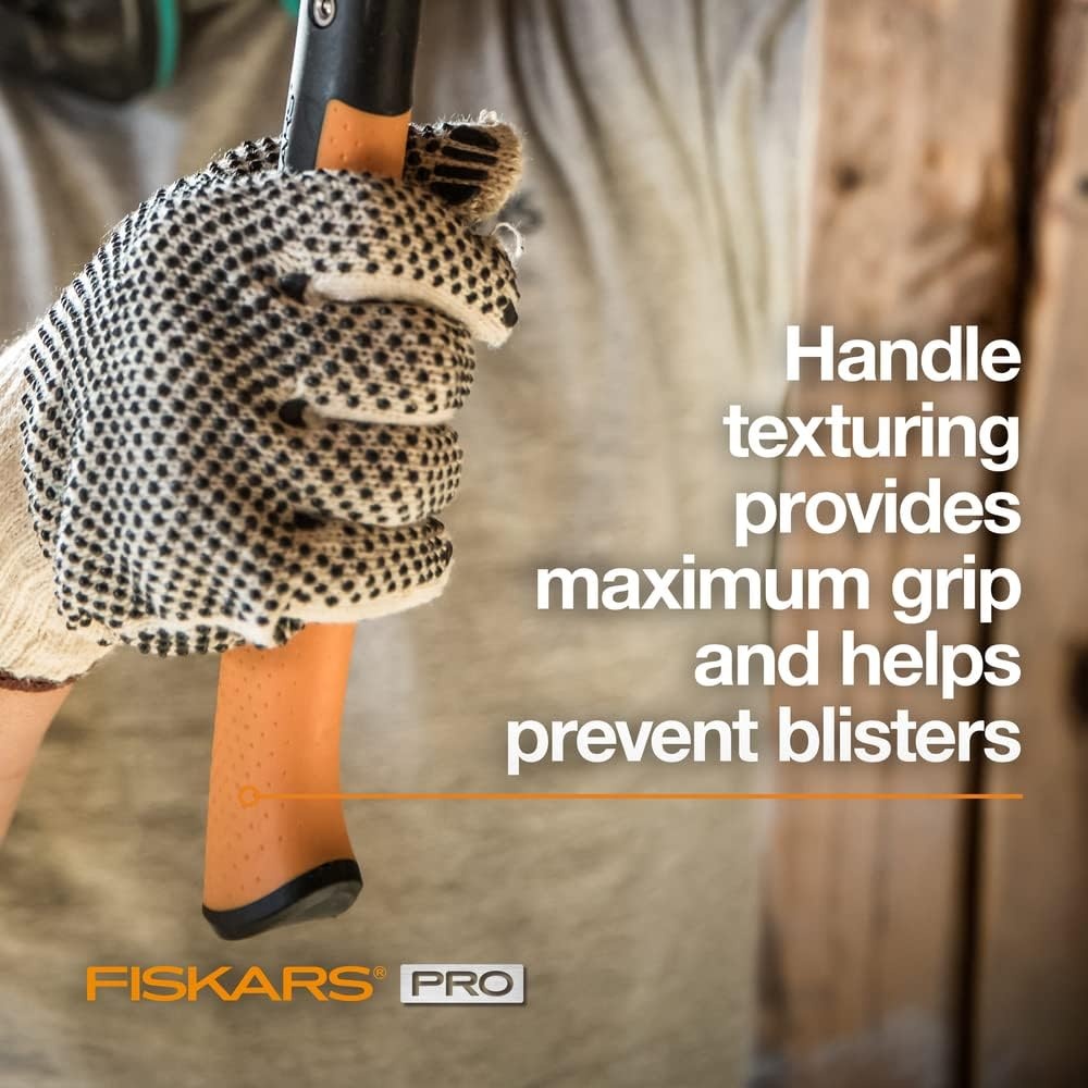 Fiskars Pro IsoCore 17 oz Framing Hammer (16″) – with Rip Claw, Shock-Absorbing Grip, and Magnetic Nail Starter – Drive Large Nails into Tough Wood – Construction and Home Improvement Tools(General Hammer 20 oz 15.5 in)