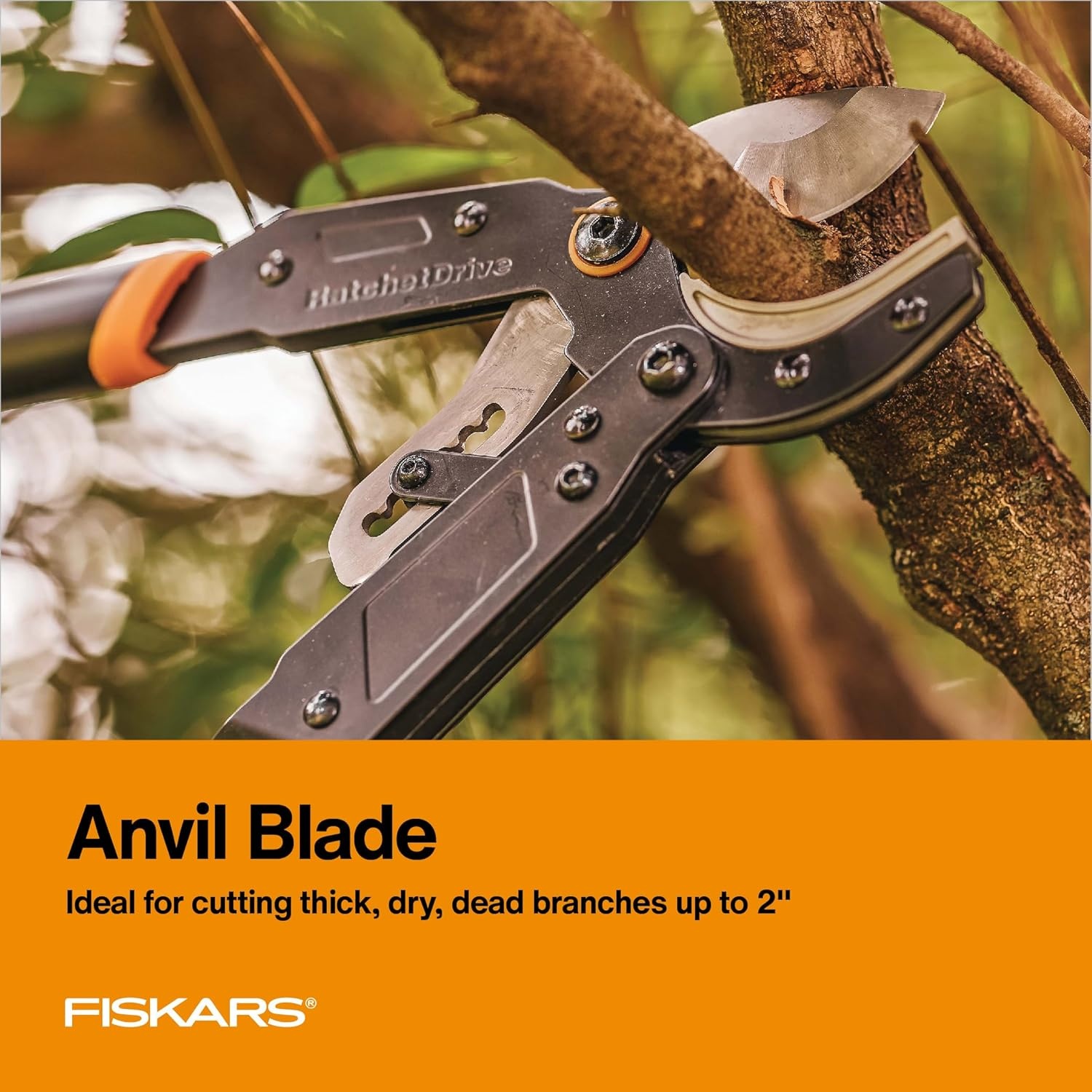 Fiskars DualAction Lopper, 2-in-1 Lopper with Dual Cutting Modes, S Mode for Precise Snips for Stems, L Mode for Power Through Branches, Low Friction Steel Blade, 2″ Cutting Capacity(32″ Ratchet Anvil)