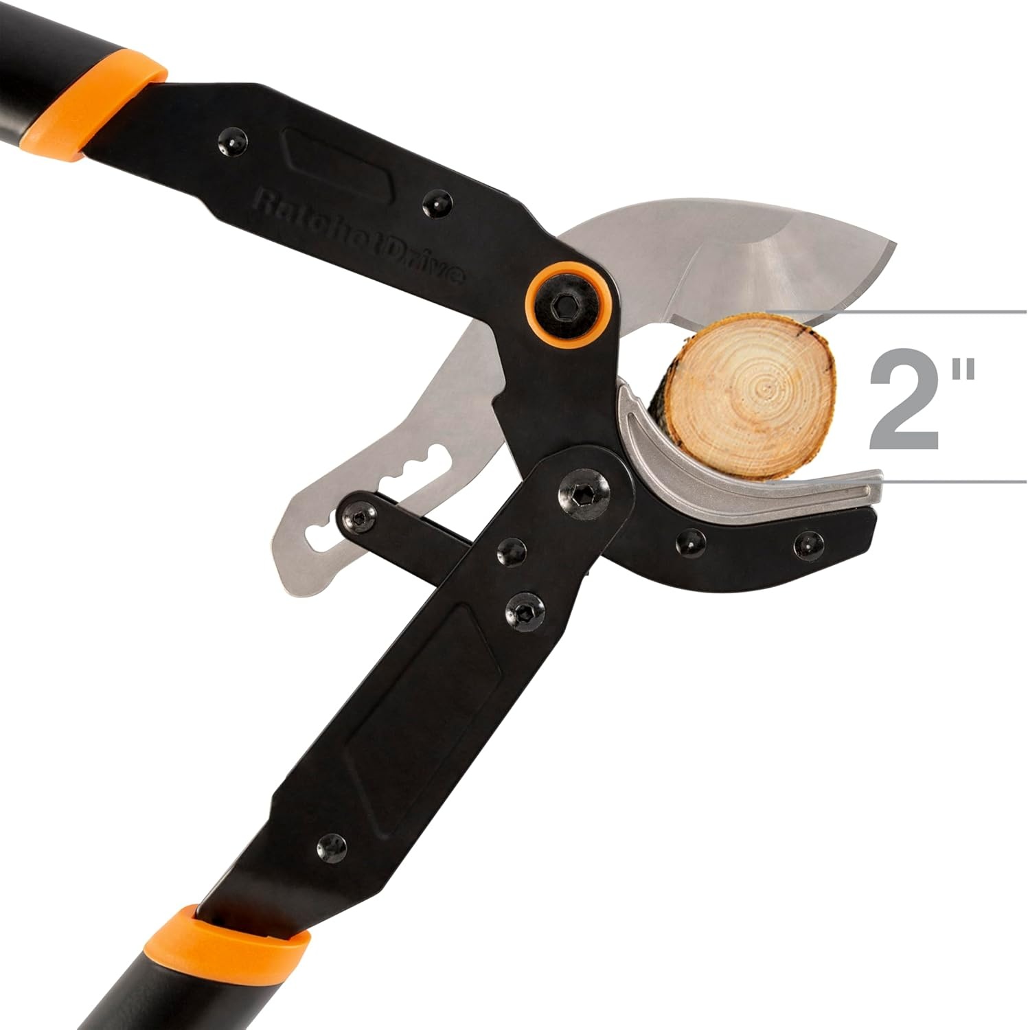Fiskars DualAction Lopper, 2-in-1 Lopper with Dual Cutting Modes, S Mode for Precise Snips for Stems, L Mode for Power Through Branches, Low Friction Steel Blade, 2″ Cutting Capacity(32″ Ratchet Anvil)