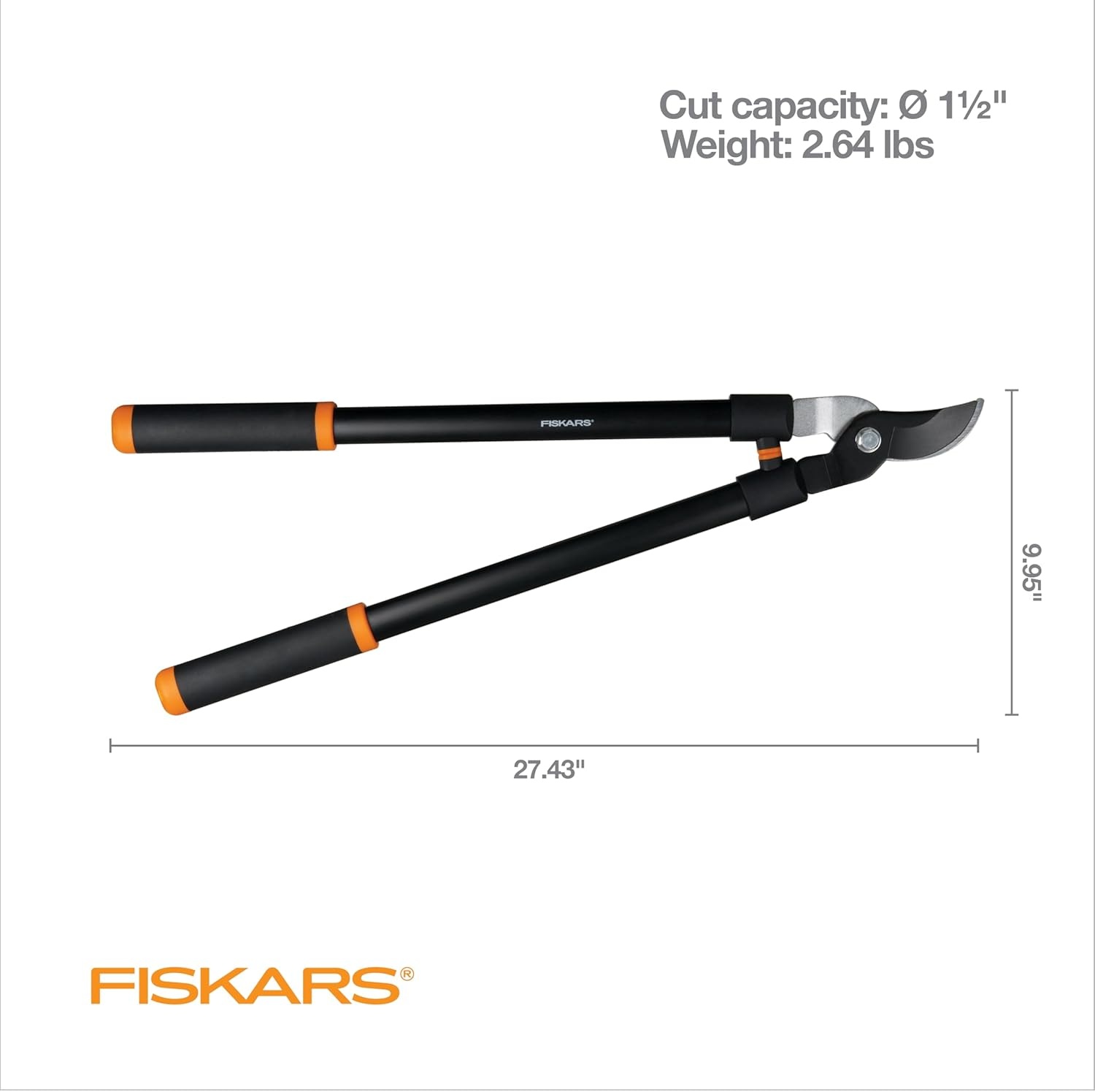 Fiskars DualAction Lopper, 2-in-1 Lopper with Dual Cutting Modes, S Mode for Precise Snips for Stems, L Mode for Power Through Branches, Low Friction Steel Blade, 2″ Cutting Capacity(28″ Standard Bypass)