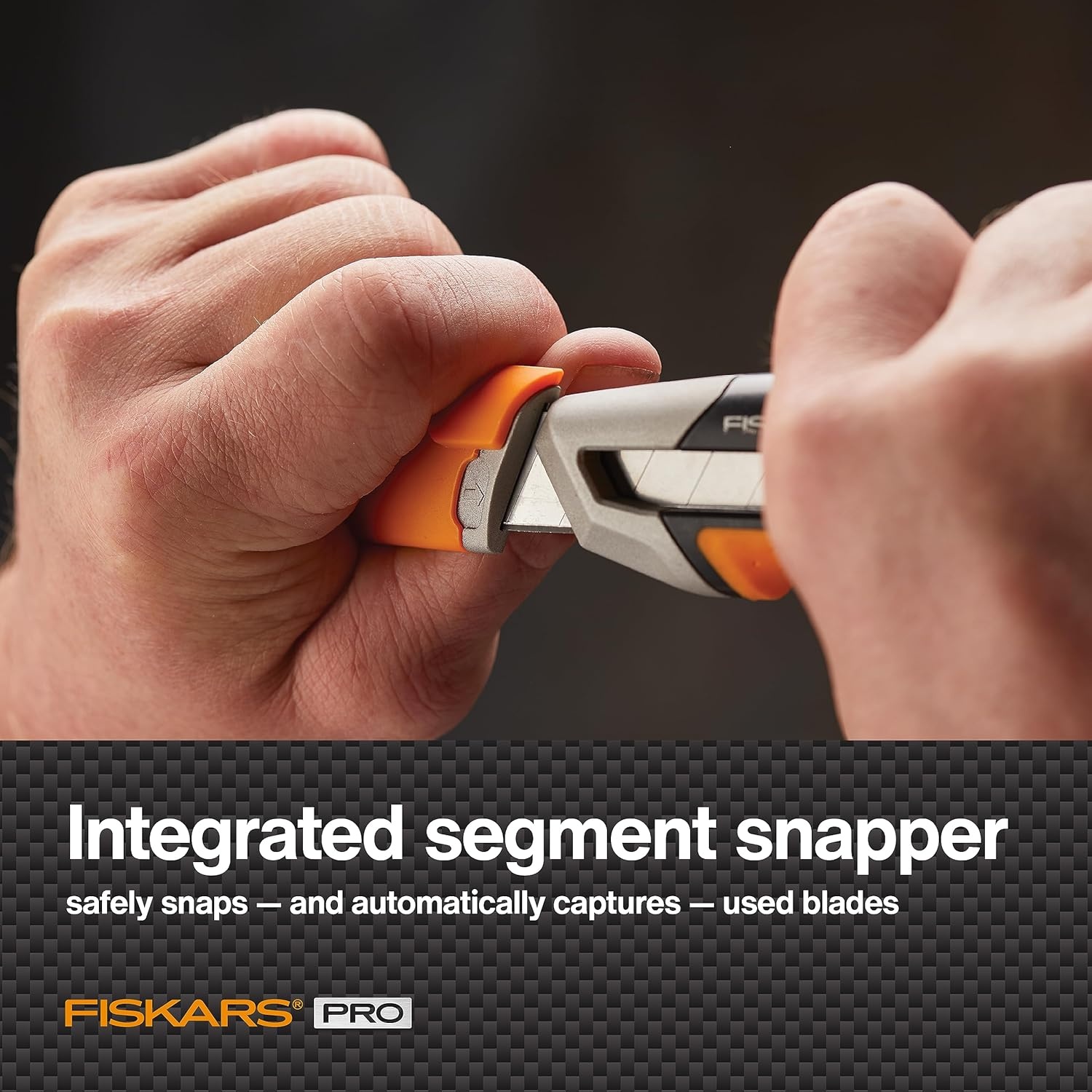 Fiskars 770220-1001 Pro Utility Knife, Snap 25 mm, Orange/Black(18 mm)