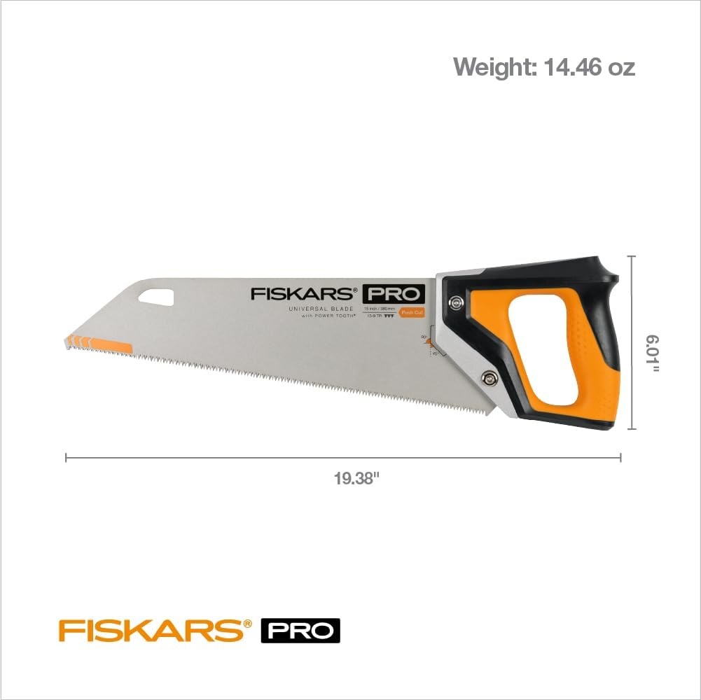 Fiskars Pro POWER TOOTH Folding Hand Saw (10 in blade.)(15″ Hand Saw)