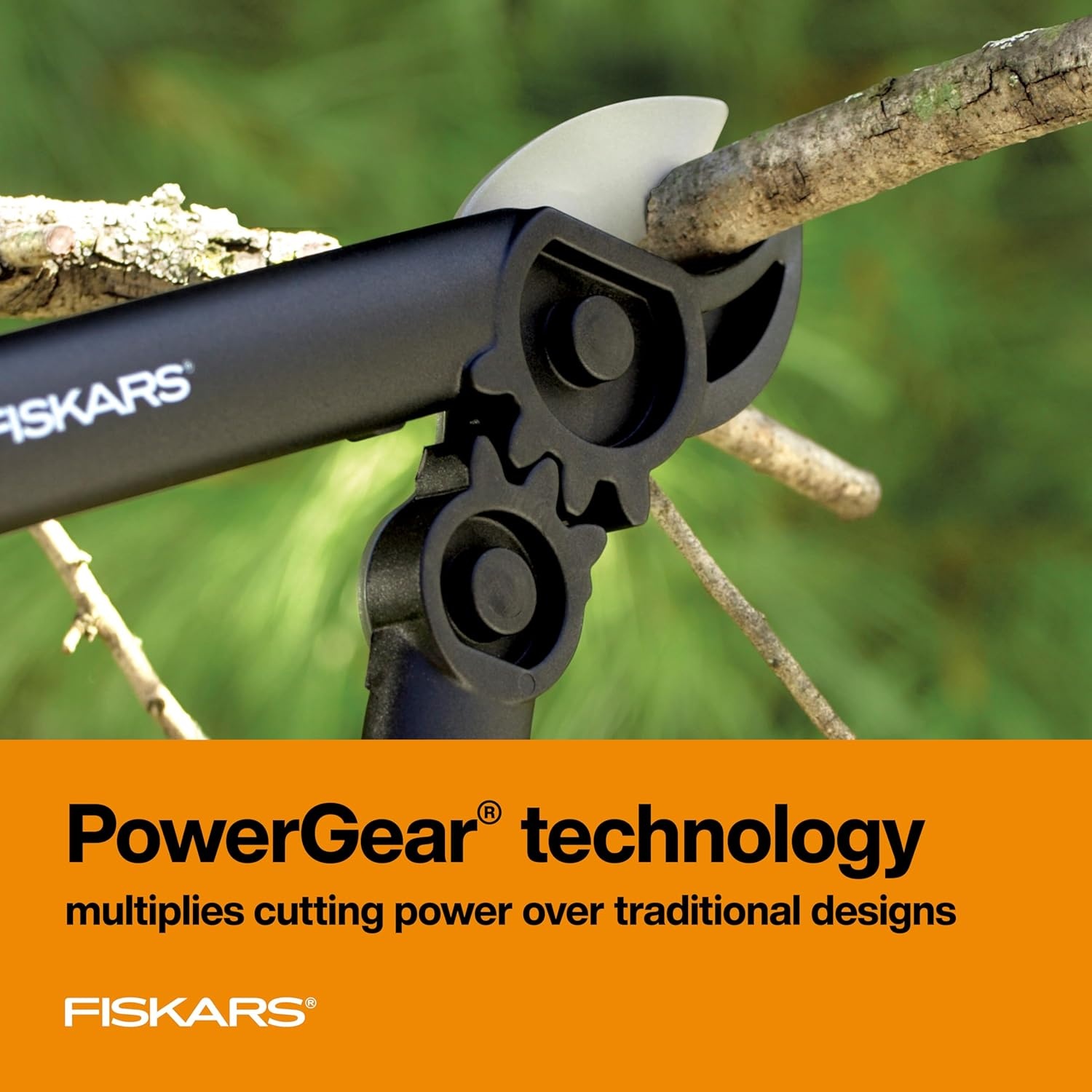Fiskars DualAction Lopper, 2-in-1 Lopper with Dual Cutting Modes, S Mode for Precise Snips for Stems, L Mode for Power Through Branches, Low Friction Steel Blade, 2″ Cutting Capacity(Super Pruner/Lopper 15″)