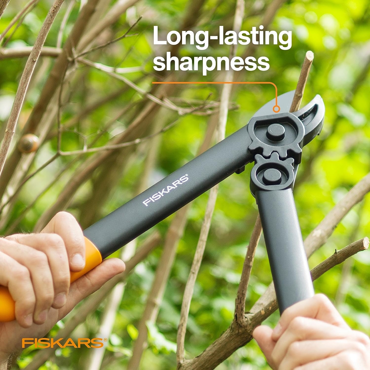 Fiskars DualAction Lopper, 2-in-1 Lopper with Dual Cutting Modes, S Mode for Precise Snips for Stems, L Mode for Power Through Branches, Low Friction Steel Blade, 2″ Cutting Capacity(Super Pruner/Lopper 15″)