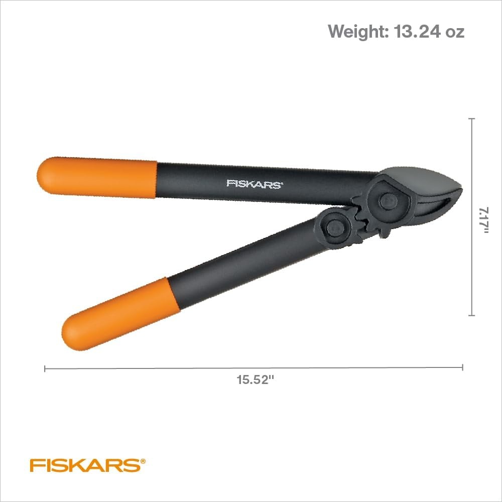Fiskars DualAction Lopper, 2-in-1 Lopper with Dual Cutting Modes, S Mode for Precise Snips for Stems, L Mode for Power Through Branches, Low Friction Steel Blade, 2″ Cutting Capacity(Super Pruner/Lopper 15″)