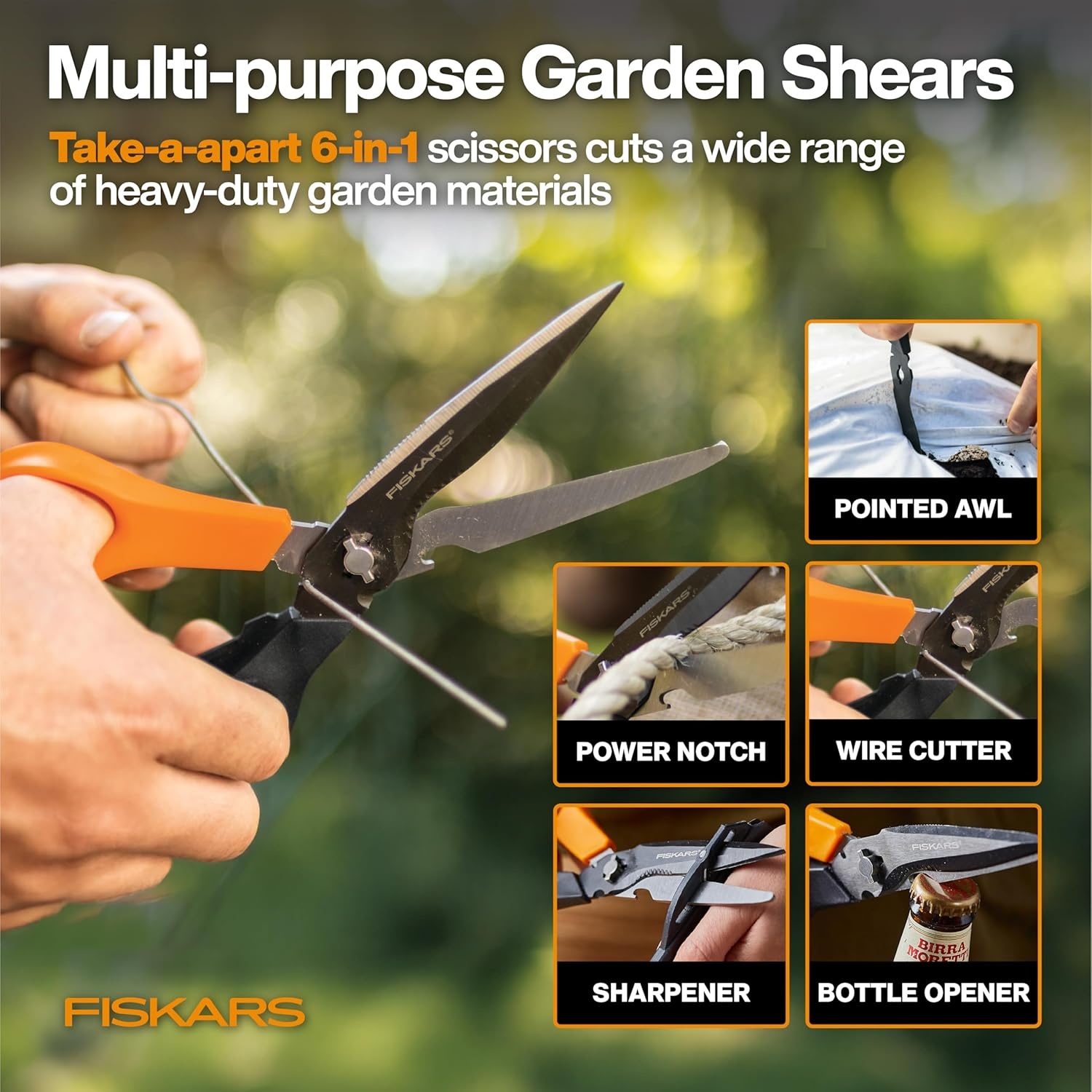 Fiskars DualAction Lopper, 2-in-1 Lopper with Dual Cutting Modes, S Mode for Precise Snips for Stems, L Mode for Power Through Branches, Low Friction Steel Blade, 2″ Cutting Capacity(Home Tool Gift Set)