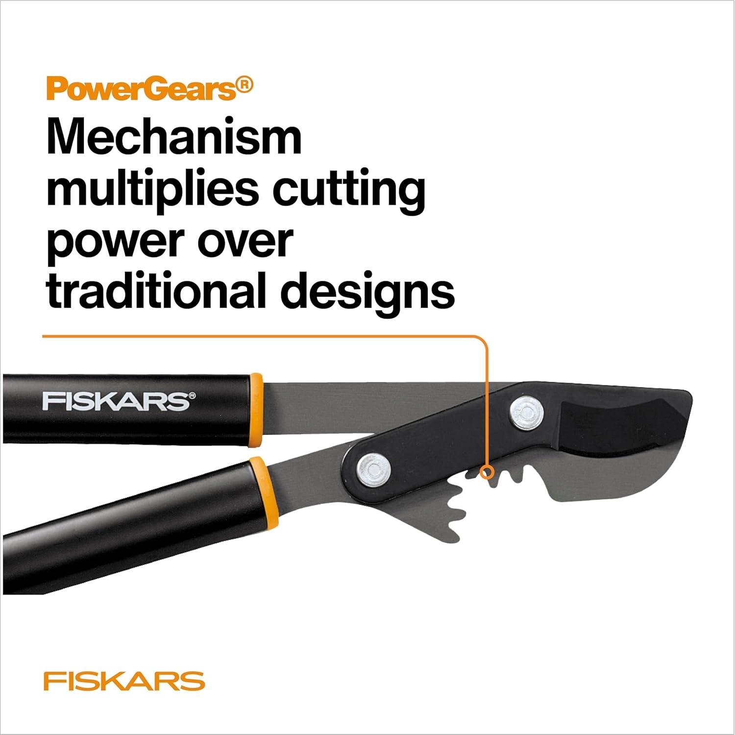 Fiskars DualAction Lopper, 2-in-1 Lopper with Dual Cutting Modes, S Mode for Precise Snips for Stems, L Mode for Power Through Branches, Low Friction Steel Blade, 2″ Cutting Capacity(32″ PowerGear Bypass)