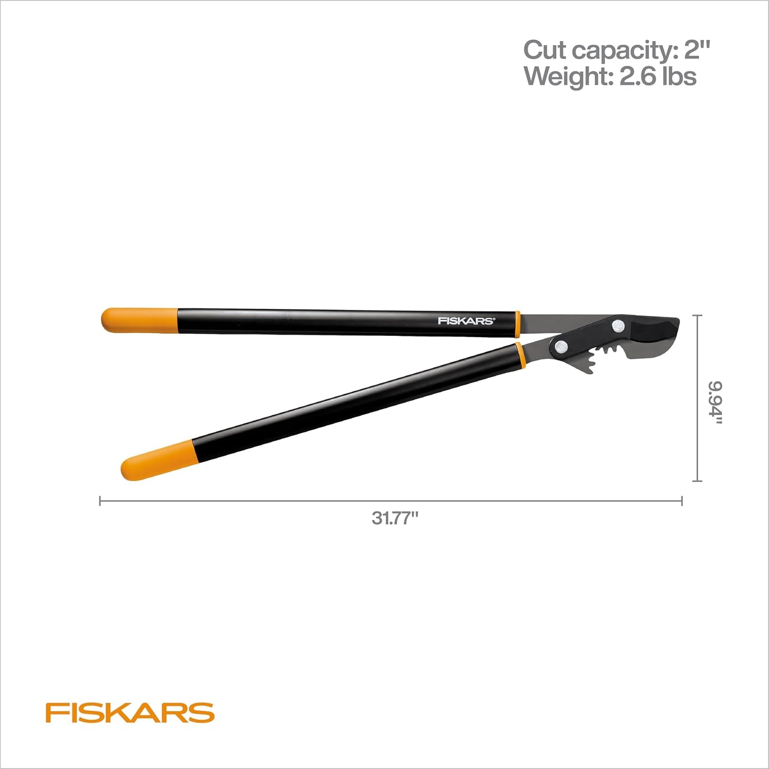 Fiskars DualAction Lopper, 2-in-1 Lopper with Dual Cutting Modes, S Mode for Precise Snips for Stems, L Mode for Power Through Branches, Low Friction Steel Blade, 2″ Cutting Capacity(32″ PowerGear Bypass)