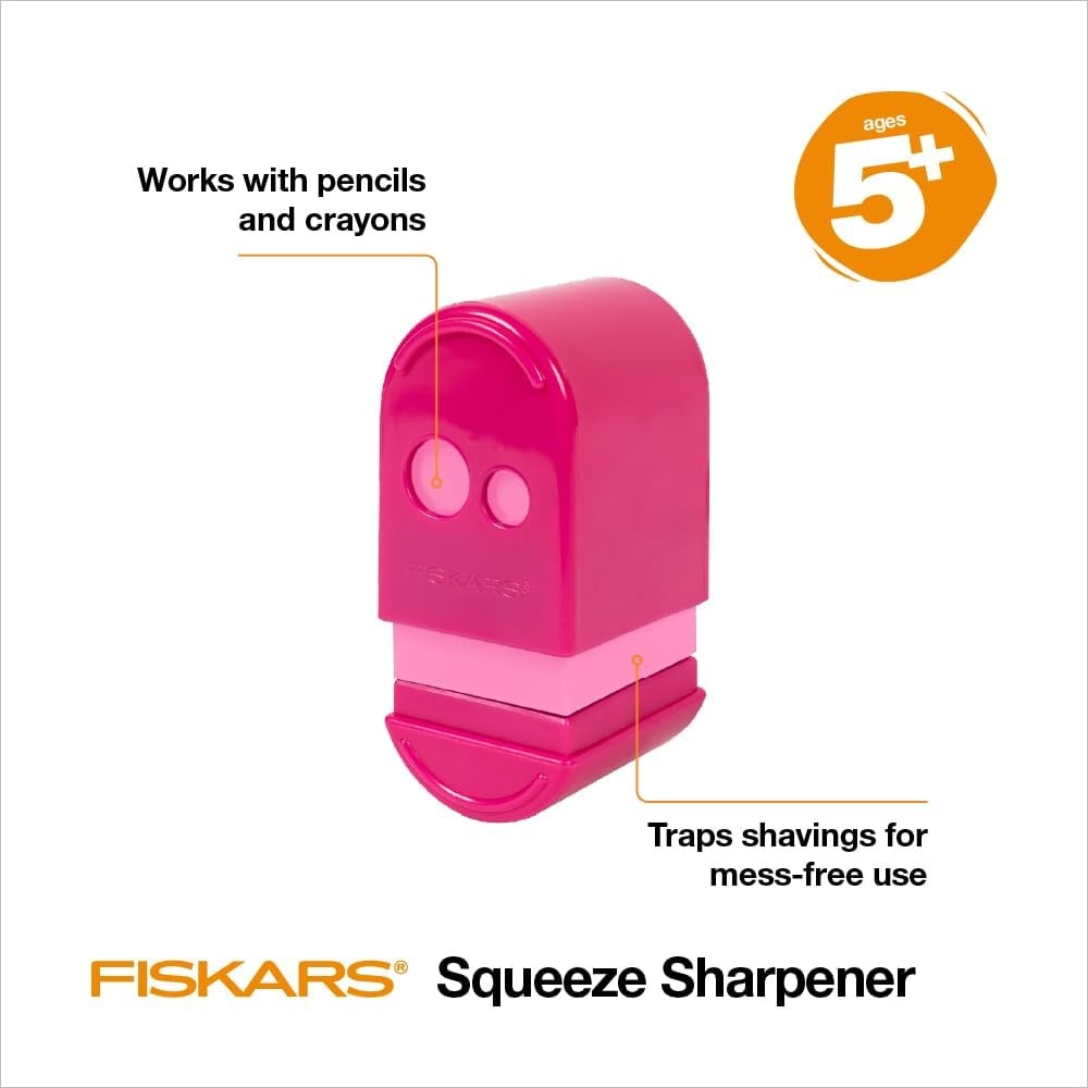Fiskars Squeeze Sharpener, Assorted Colors(Squeeze Sharpener)