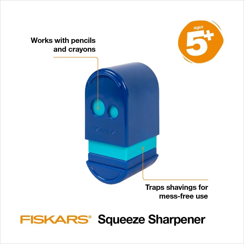 Fiskars Squeeze Sharpener, Assorted Colors(Squeeze Sharpener)