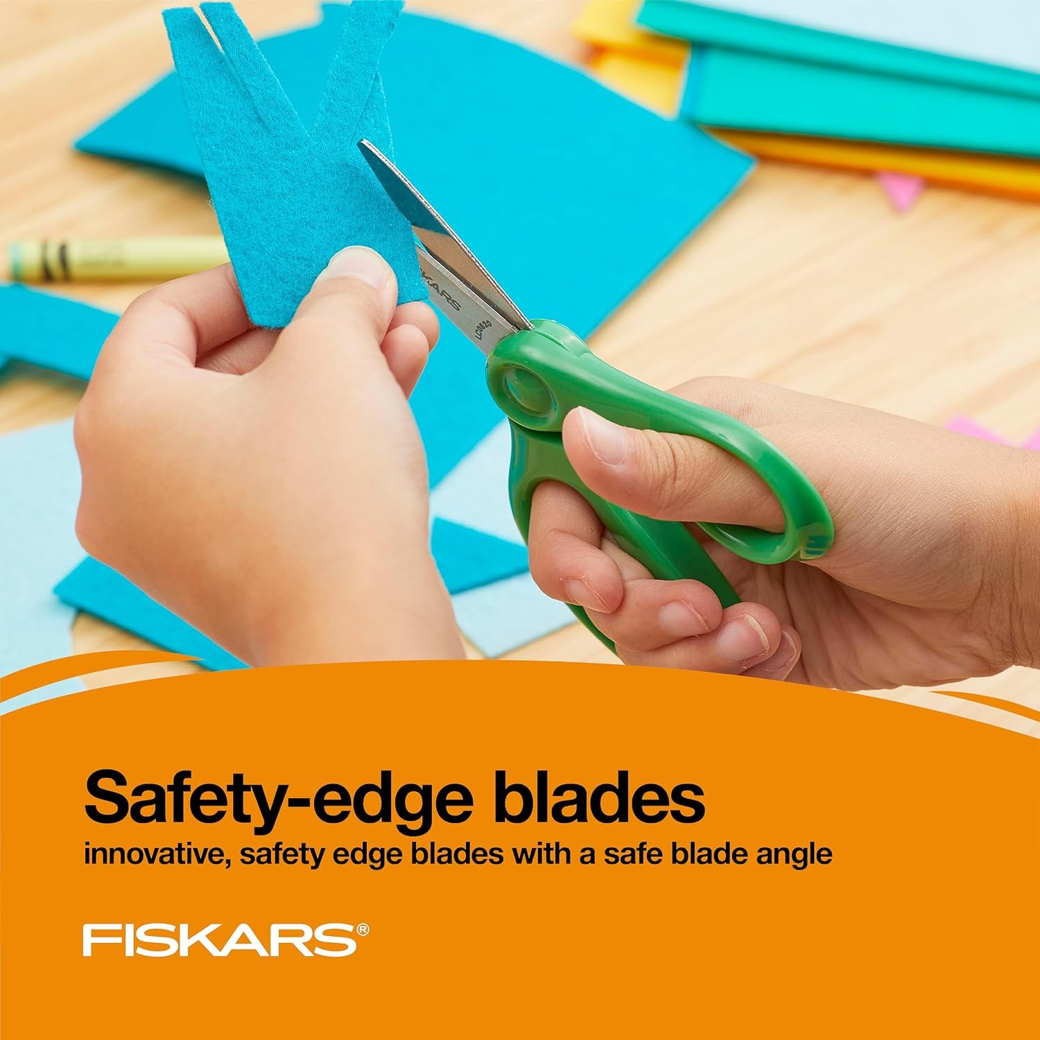 Fiskars 5″ Pointed-Tip Scissors for Kids Ages 4-7, Scissors for School or Crafting, Back to School Supplies, Turquoise