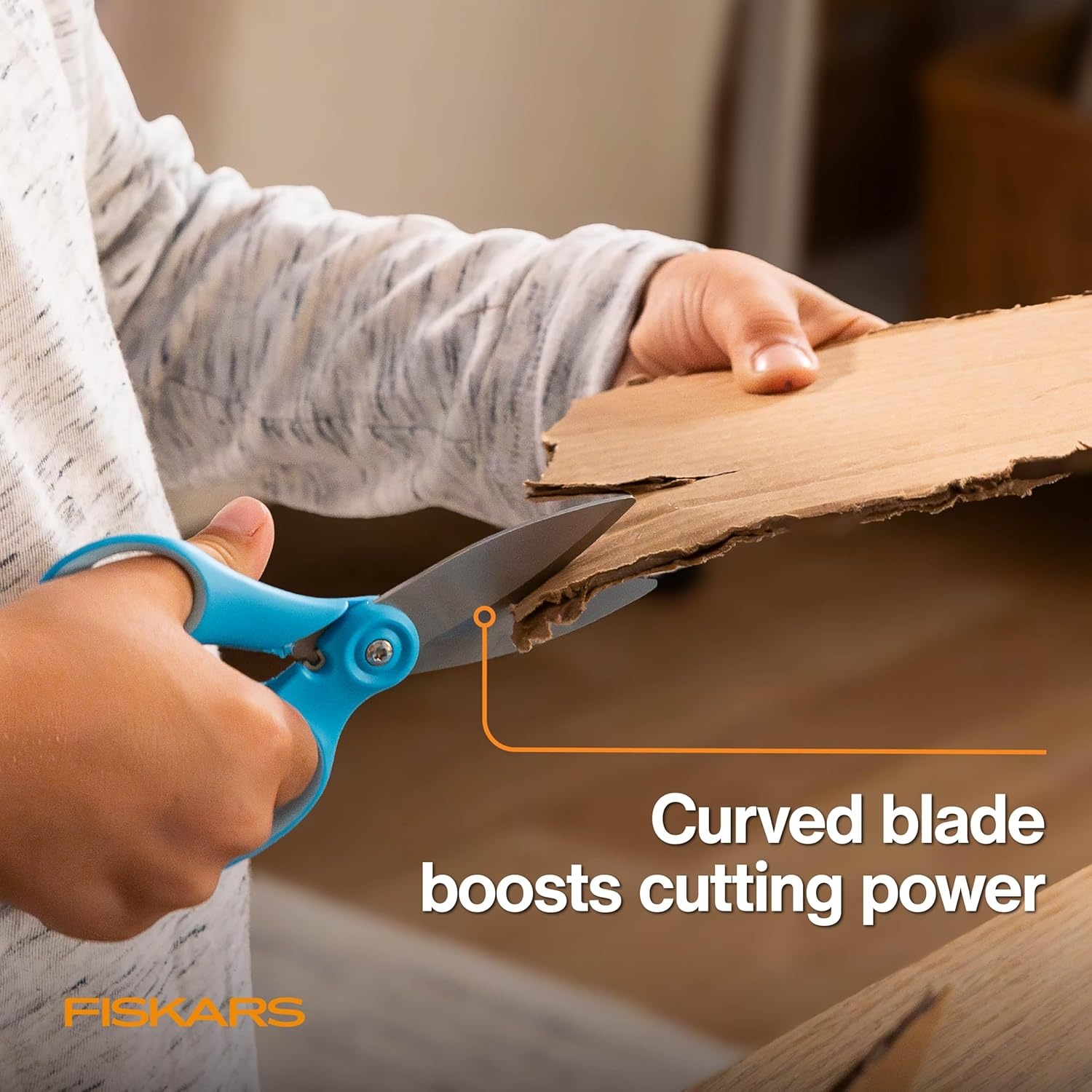 Fiskars Kids Cutting Pen with Foldable Non-Slip Mat – Safe Precision Tool for Crafting and School Projects(Super Scissors)