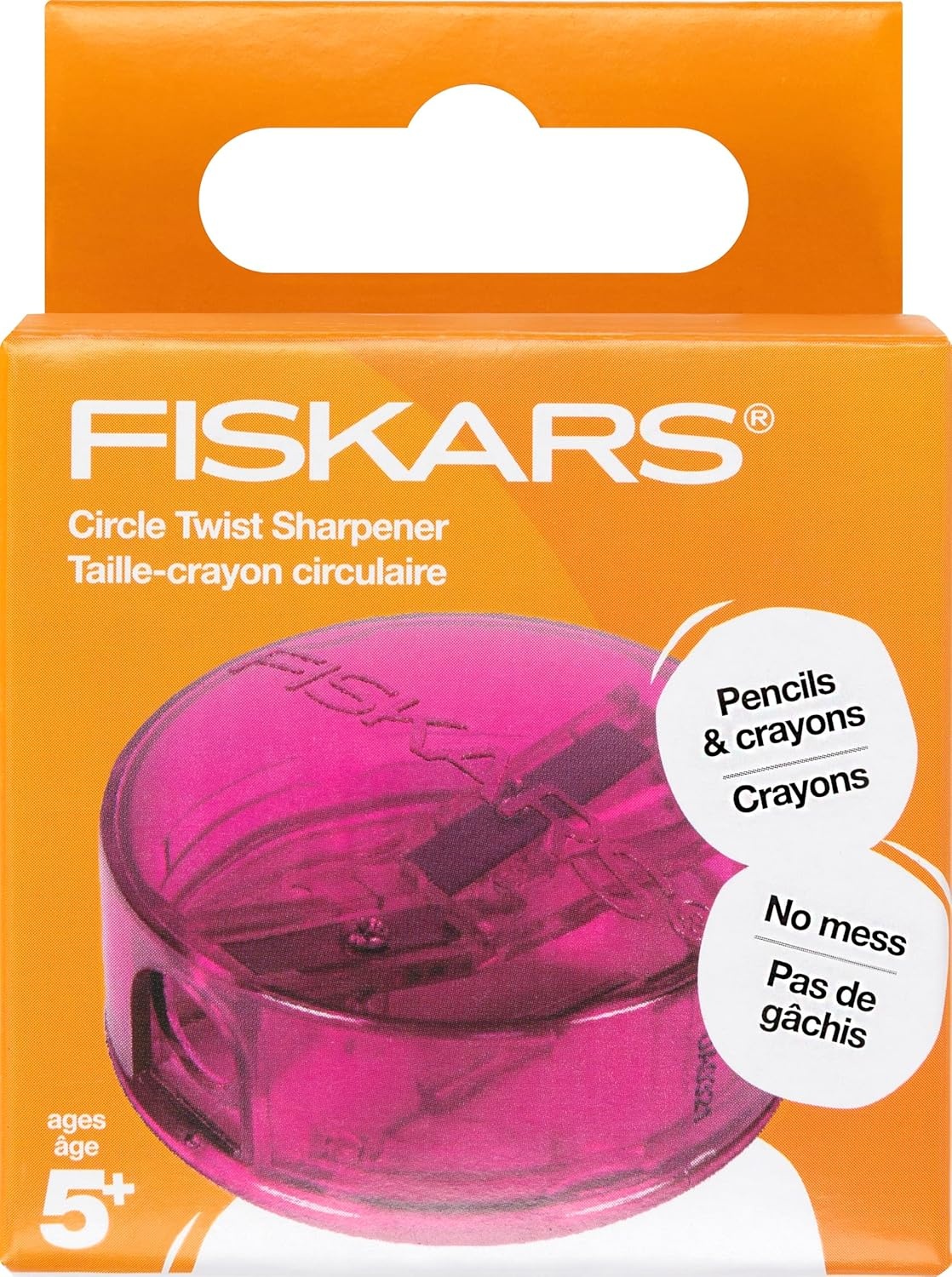 Fiskars Squeeze Sharpener, Assorted Colors(Premium- Circle Twist)