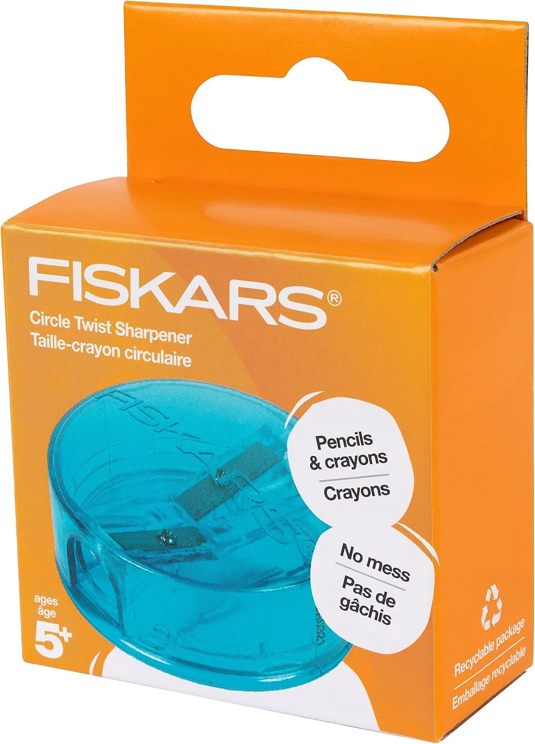 Fiskars Squeeze Sharpener, Assorted Colors(Premium- Circle Twist)