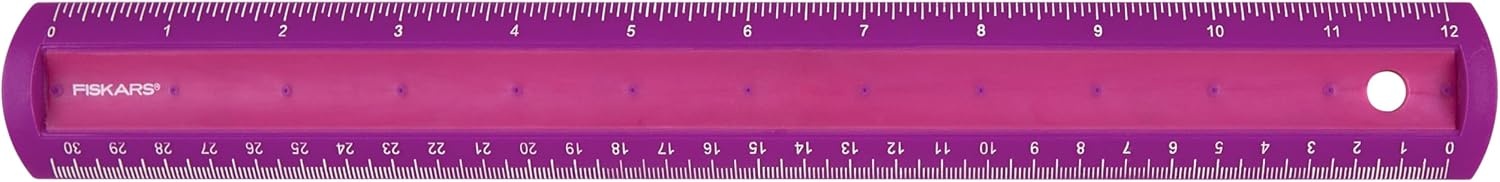 Fiskars Kids 12″ Softgrip Ruler, Color May Vary, Back To School Supplies