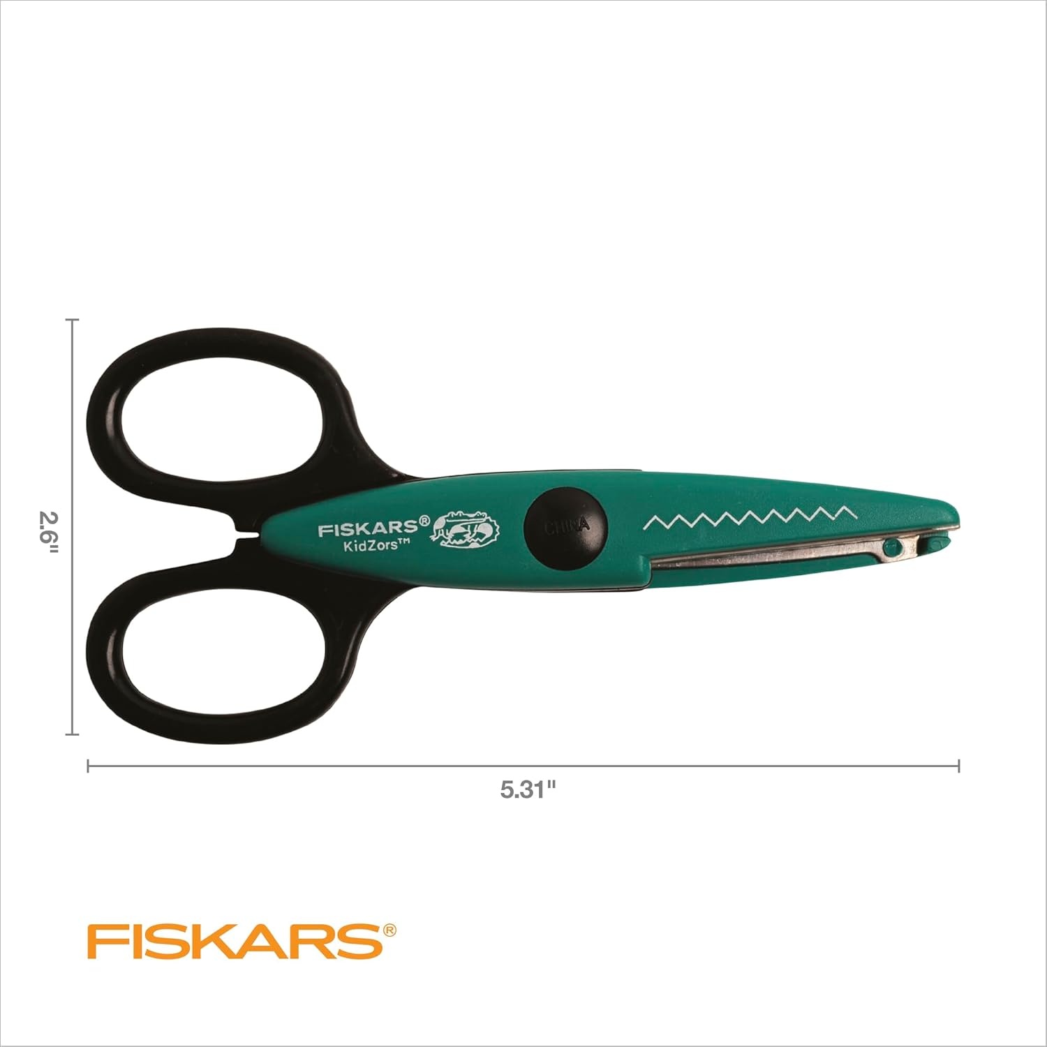 Fiskars Kidzors Paper Edgers Scissors – Decorative Scissors for Paper, Cardstock, & Crafts, For Crafting and School Supplies, 5 inches, 3 Pack(Swamp Anima)