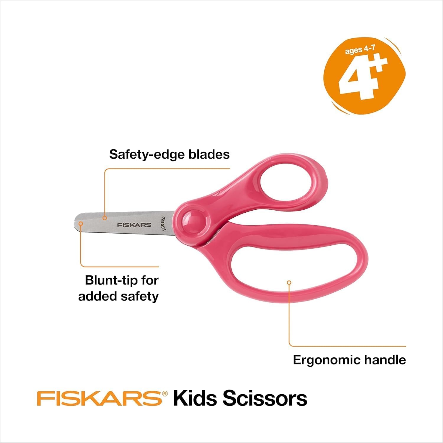 Fiskars 5″ Blunt-Tip Scissors for Kids Ages 4-7, For School or Crafting, Turquoise (Pack of 1)(Rosa Premium)