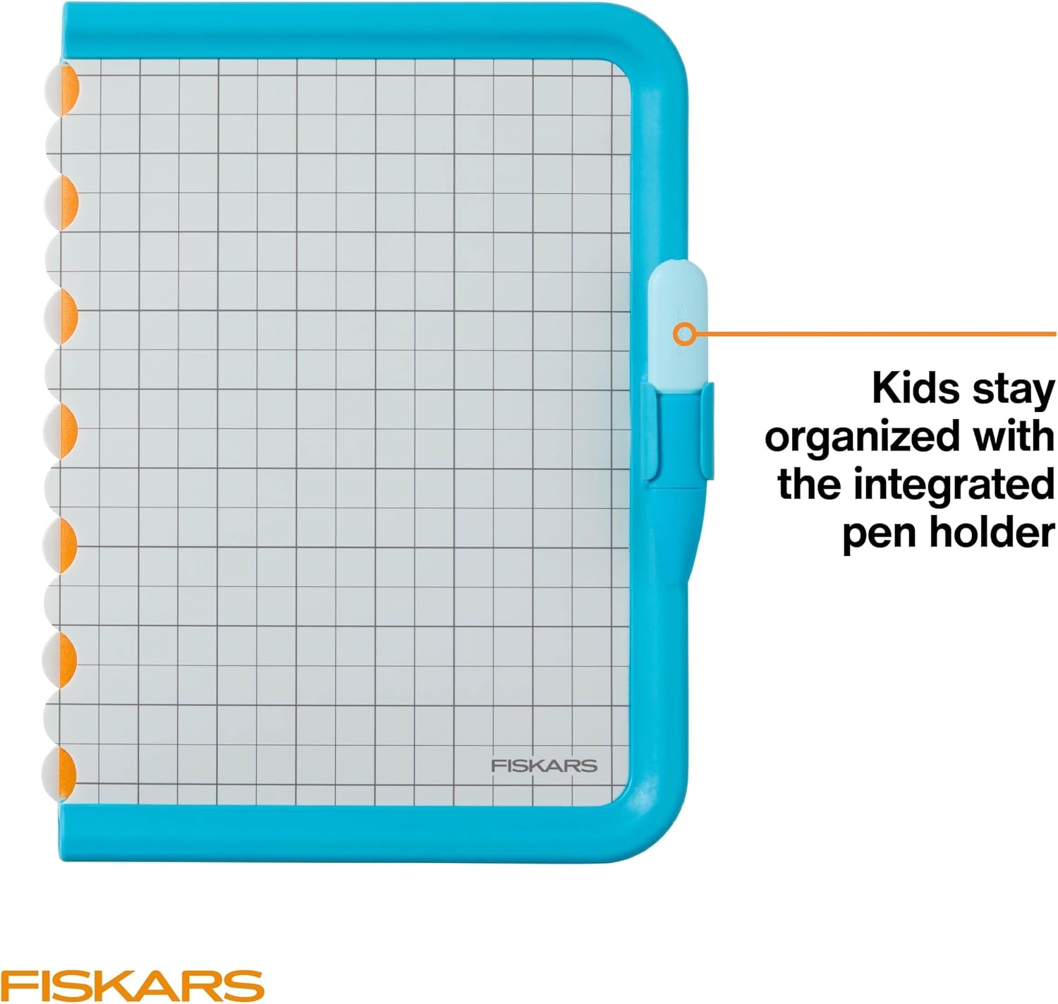 Fiskars Kids Cardboard Creator – Safer Cardboard Cutting Tool with Ergonomic SoftGrip Handle, For Craft and School Supplies, 5 inches(Cutting Pen & Mat)