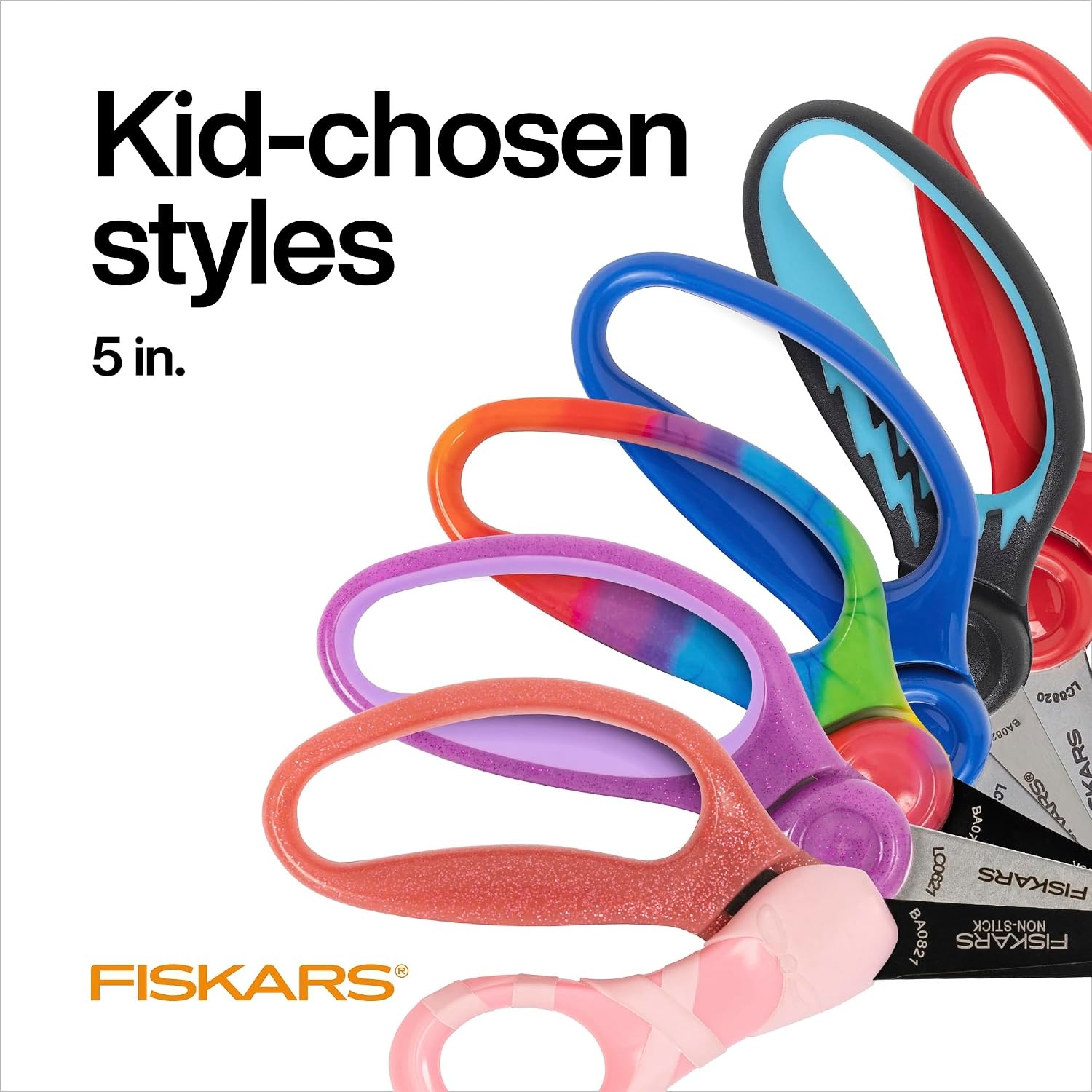 FISKARS Magic Morph Kids Scissors – Image Moves when Tilted – Pointed-tip for Ages 4+ – Fun Ninja Design – Back to School Supplies(Ninja)