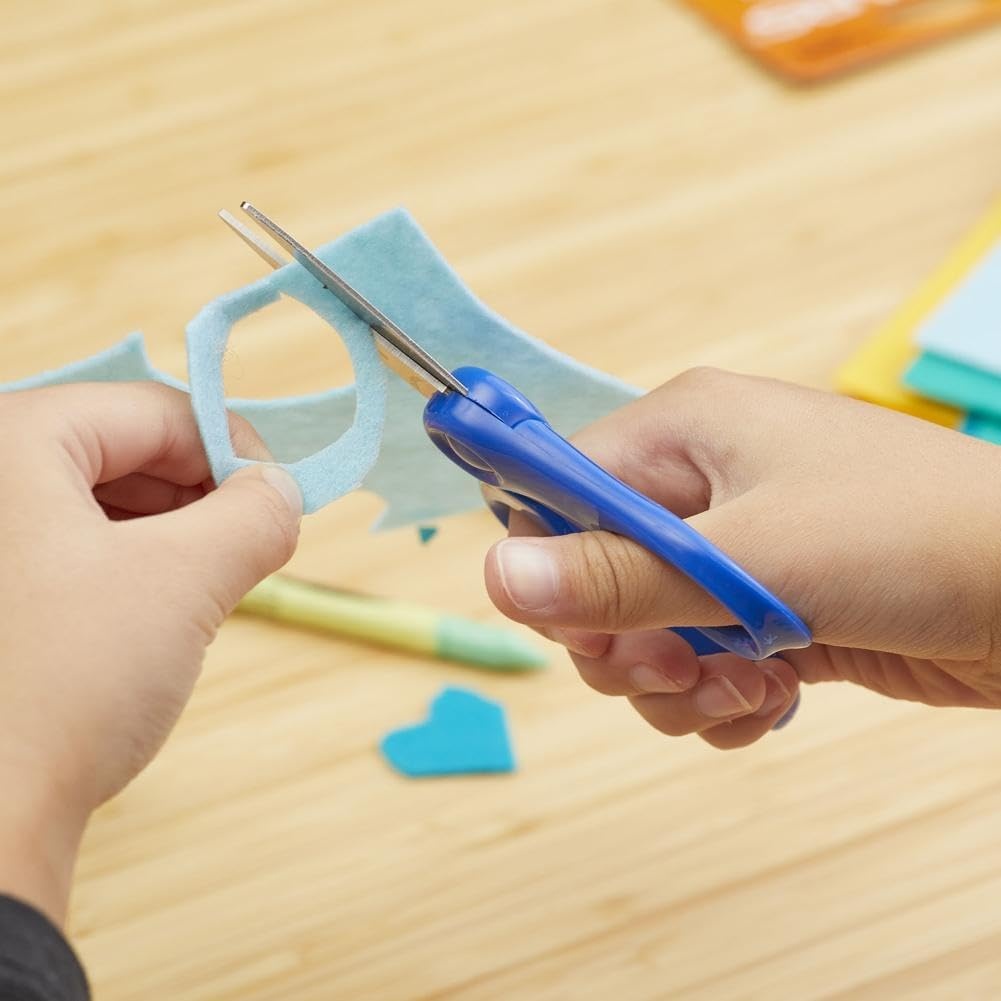 Fiskars 5″ Pointed-Tip Scissors for Kids Ages 4-7 – Scissors for School or Crafting – Back to School Supplies – Blue