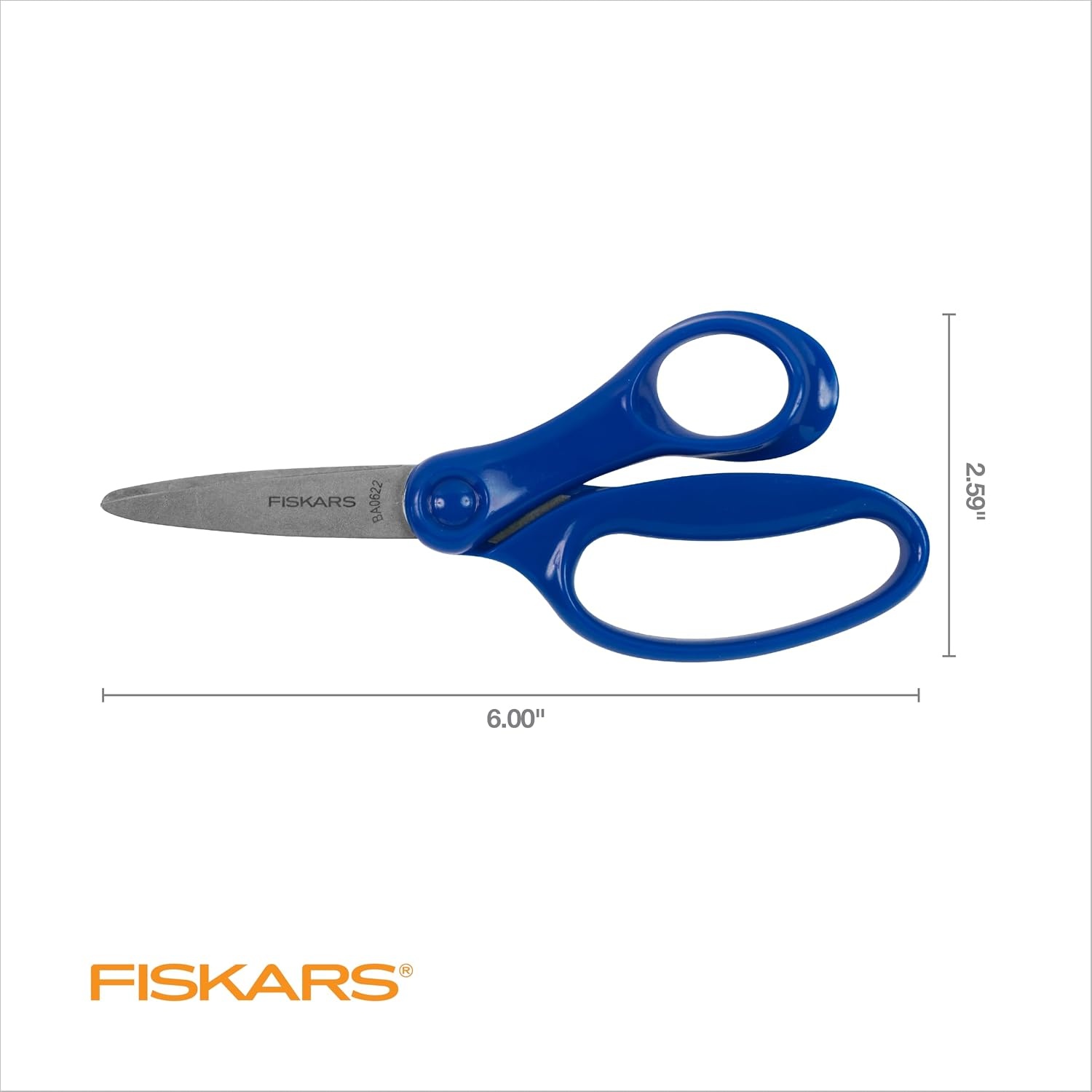 Fiskars 6″ Big Kids Scissors for Kids Ages 8-11, Scissors for School or Crafting, Back to School Supplies, Color May Vary