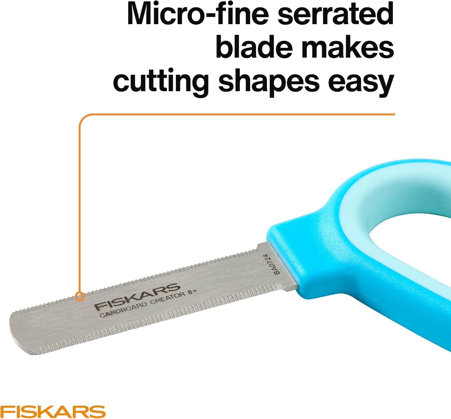 Fiskars Kids Cardboard Creator – Safer Cardboard Cutting Tool with Ergonomic SoftGrip Handle, For Craft and School Supplies, 5 inches(Cardboard Creator)