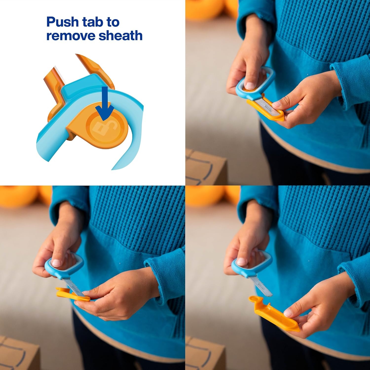 Fiskars Kids Cardboard Creator – Safer Cardboard Cutting Tool with Ergonomic SoftGrip Handle, For Craft and School Supplies, 5 inches(Cardboard Creator)