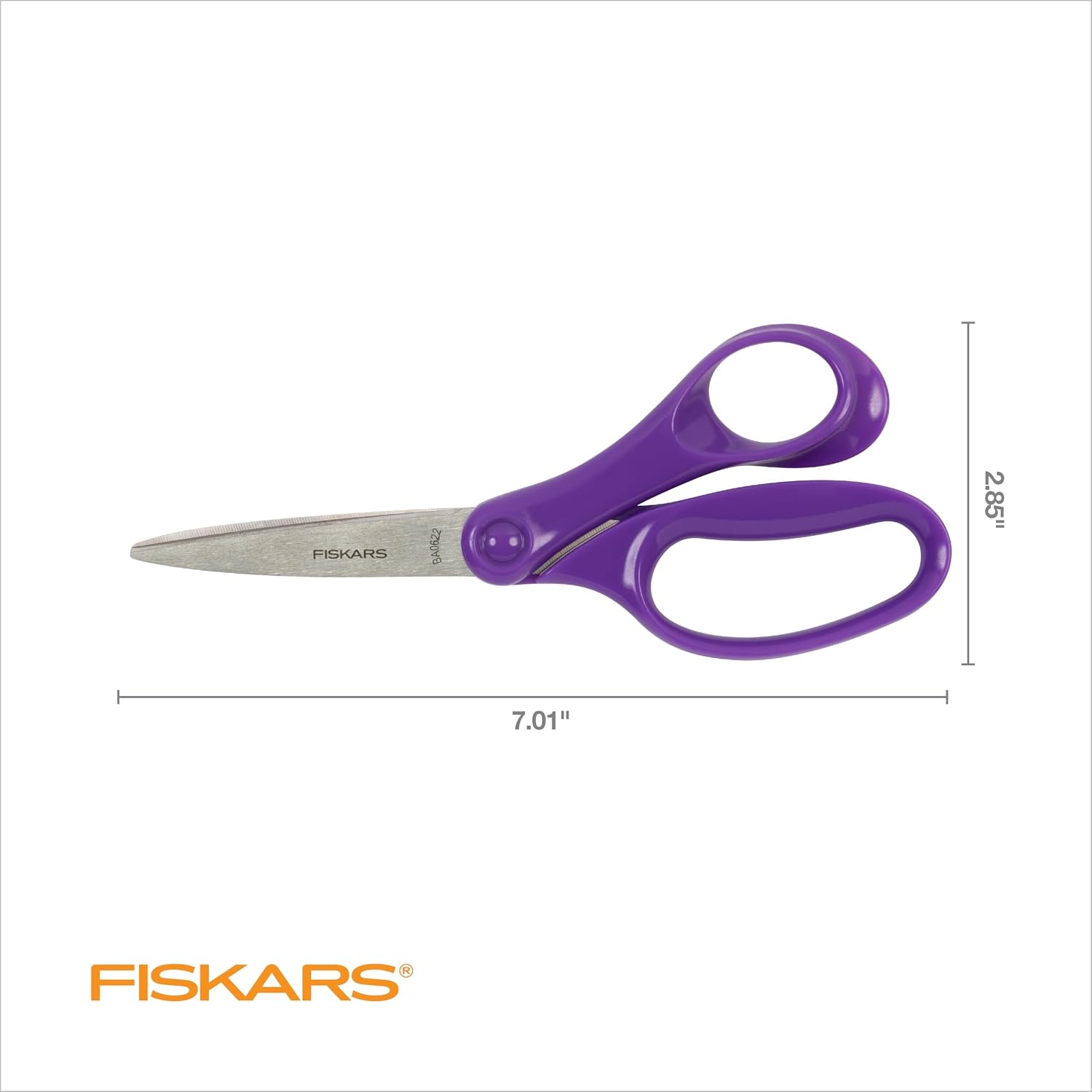 Fiskars 7″ Student Scissors for Kids Ages 12-14, Scissors for School or Crafting, Back to School Supplies, Purple