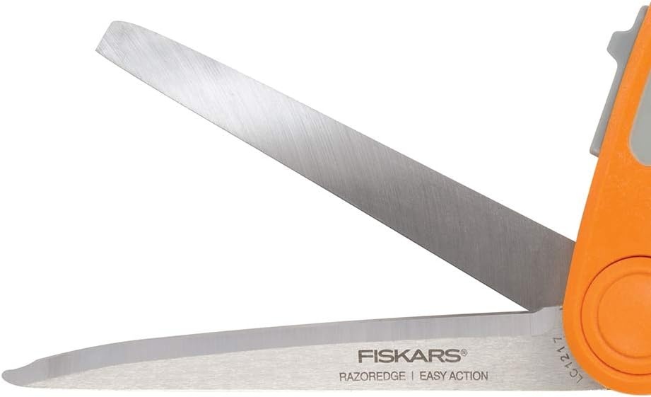 Fiskars 9″ RazorEdge Easy Action Fabric Shears, Stainless Steel