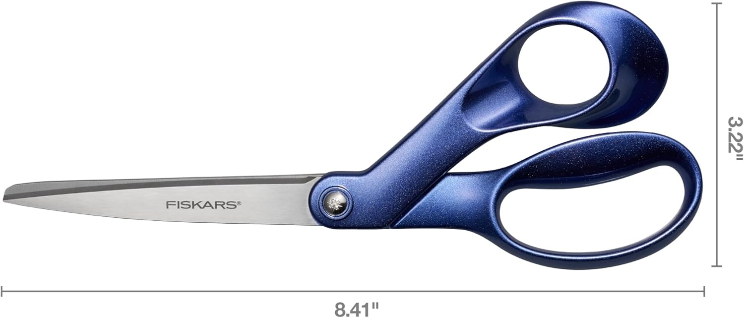 Fiskars Explore Scissors, Design Collection, Blue Expanse, 8 Inches