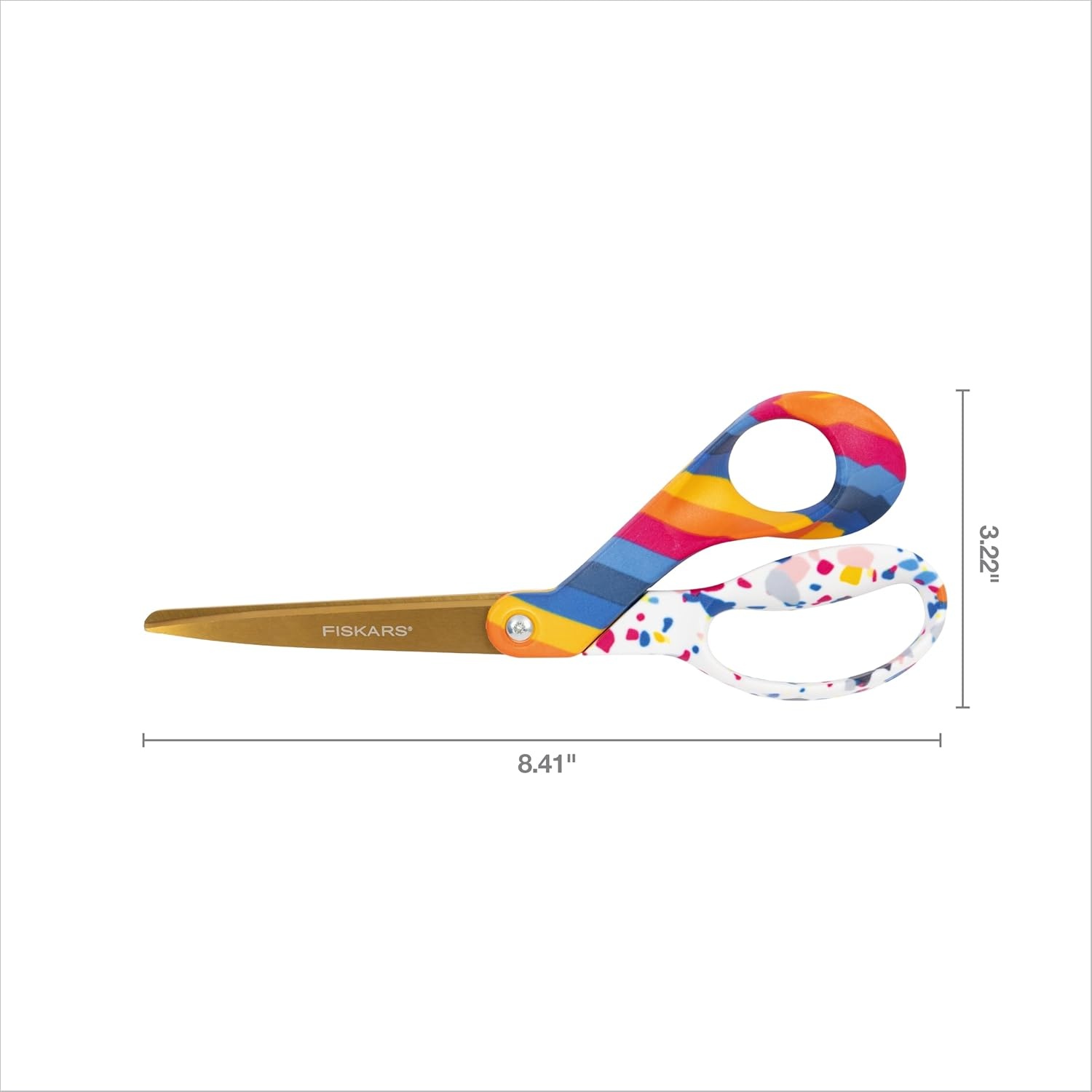 Fiskars Explore Scissors, Non-Stick Blades, Design Collection, Daybreak, 8 Inches(Sew Bold)