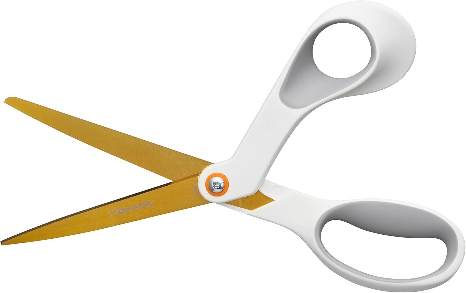 Fiskars Micro-Tip Scissors, Precision Cutting Shears, Titanium Blades & SoftGrip Handle for Intricate Cuts, 5, White/Gray(SoftGrip Titanium)